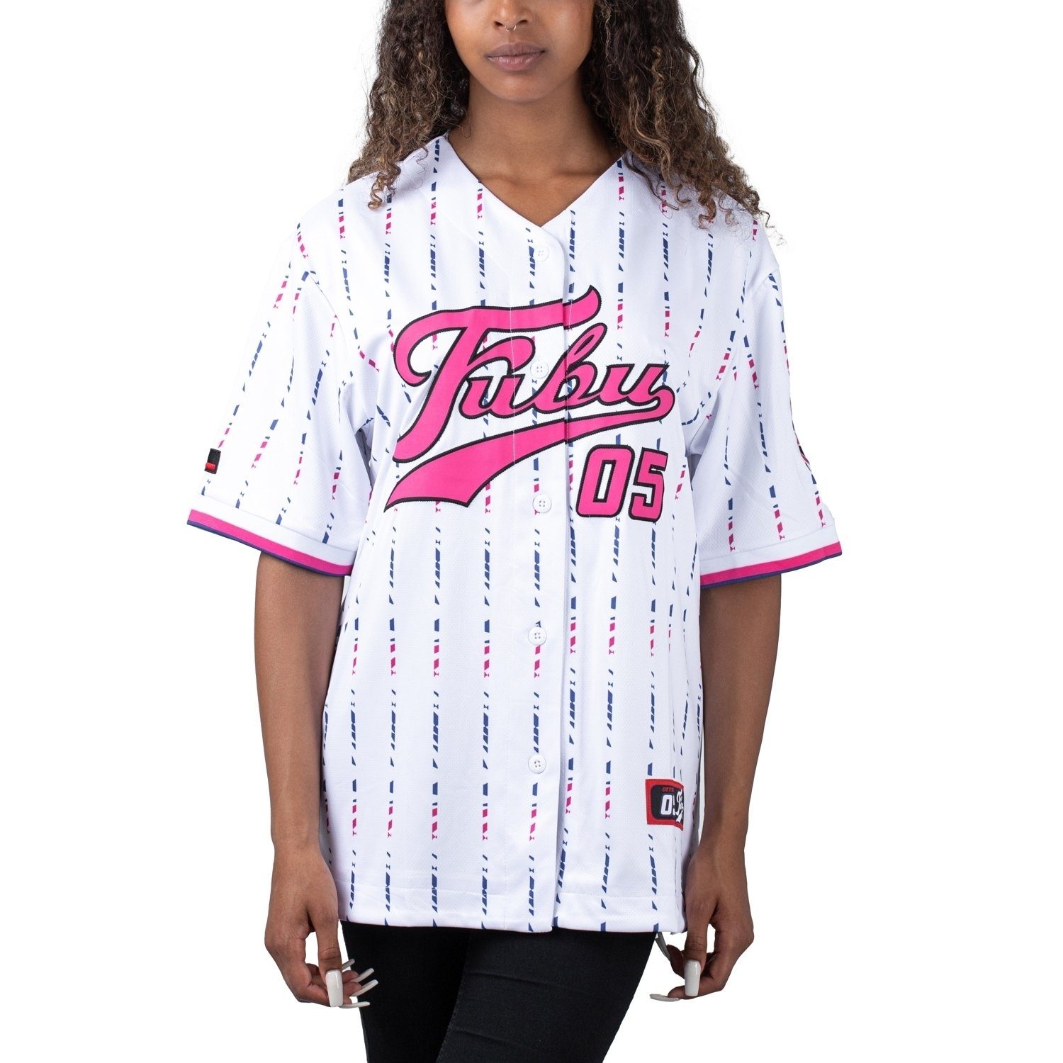 Fubu Basketballtrikot FUBU Varsity Pinstripe Baseball Jersey