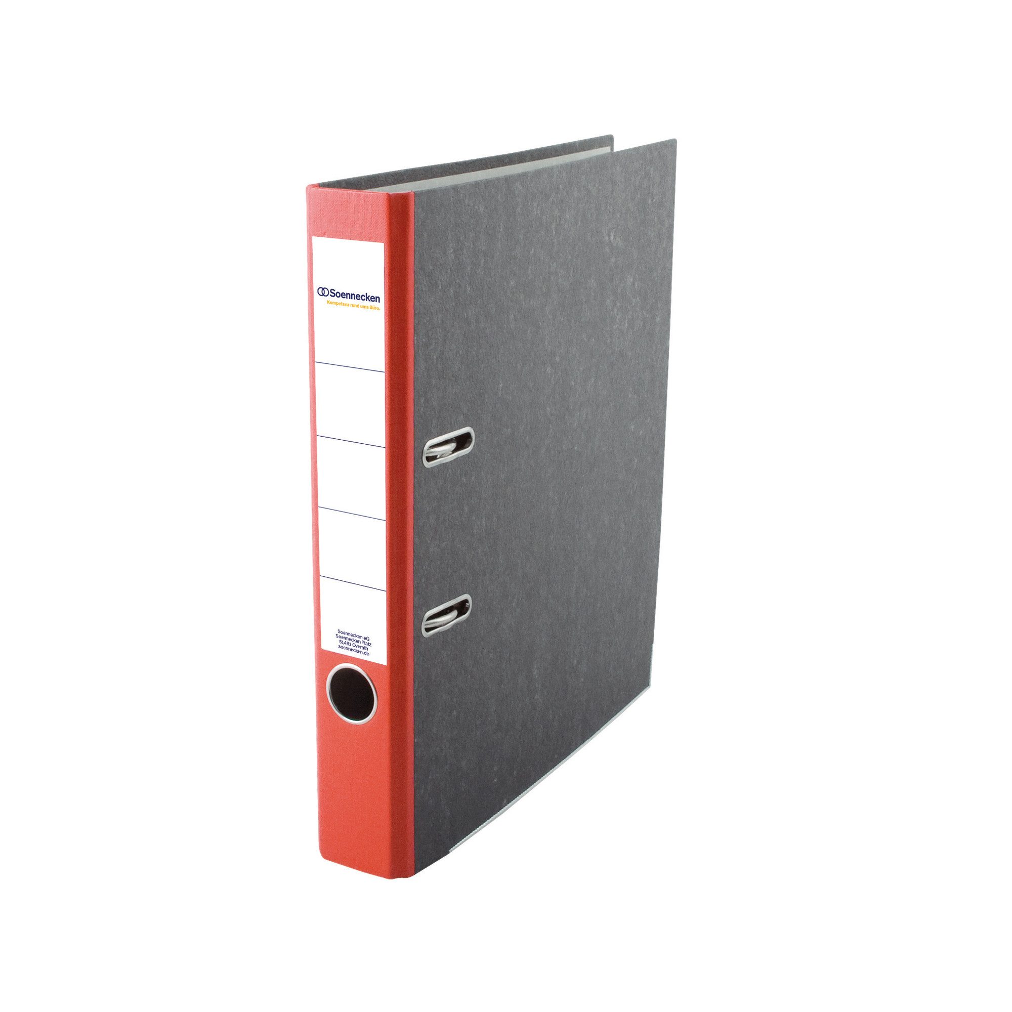 Soennecken Aktenordner Ordner 3328 DIN A4 50mm Pappe rot
