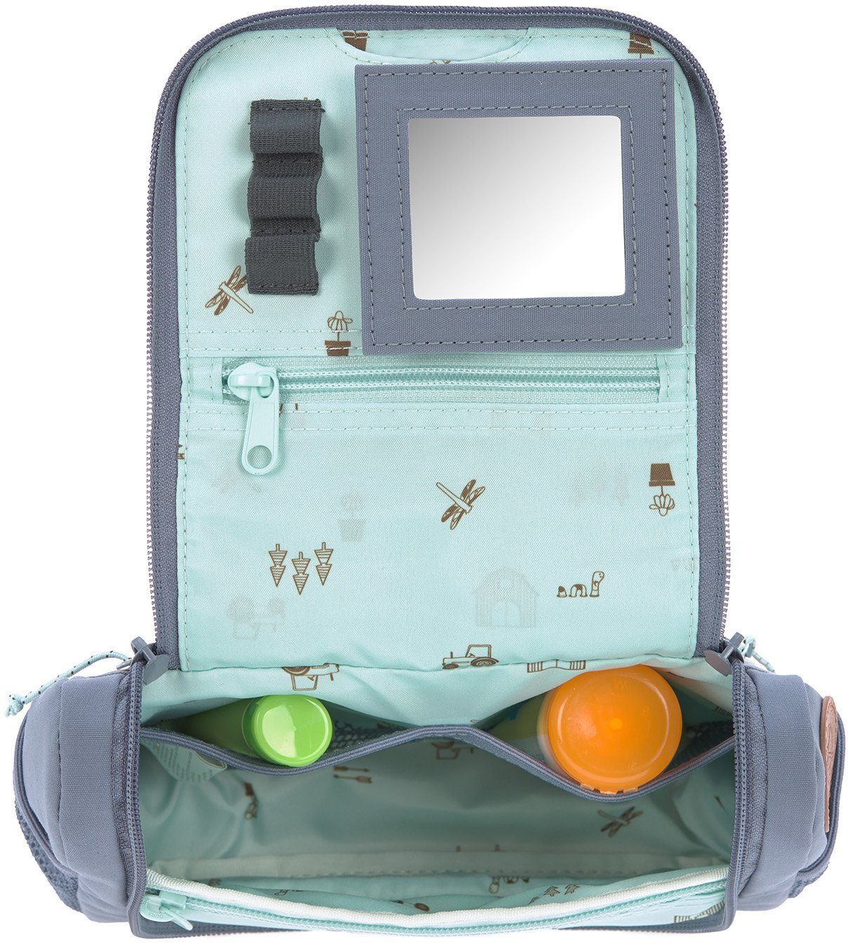 LÄSSIG Kulturbeutel Adventure, Tractor, Mini Washbag, zum Aufhängen; PETA-approved vegan