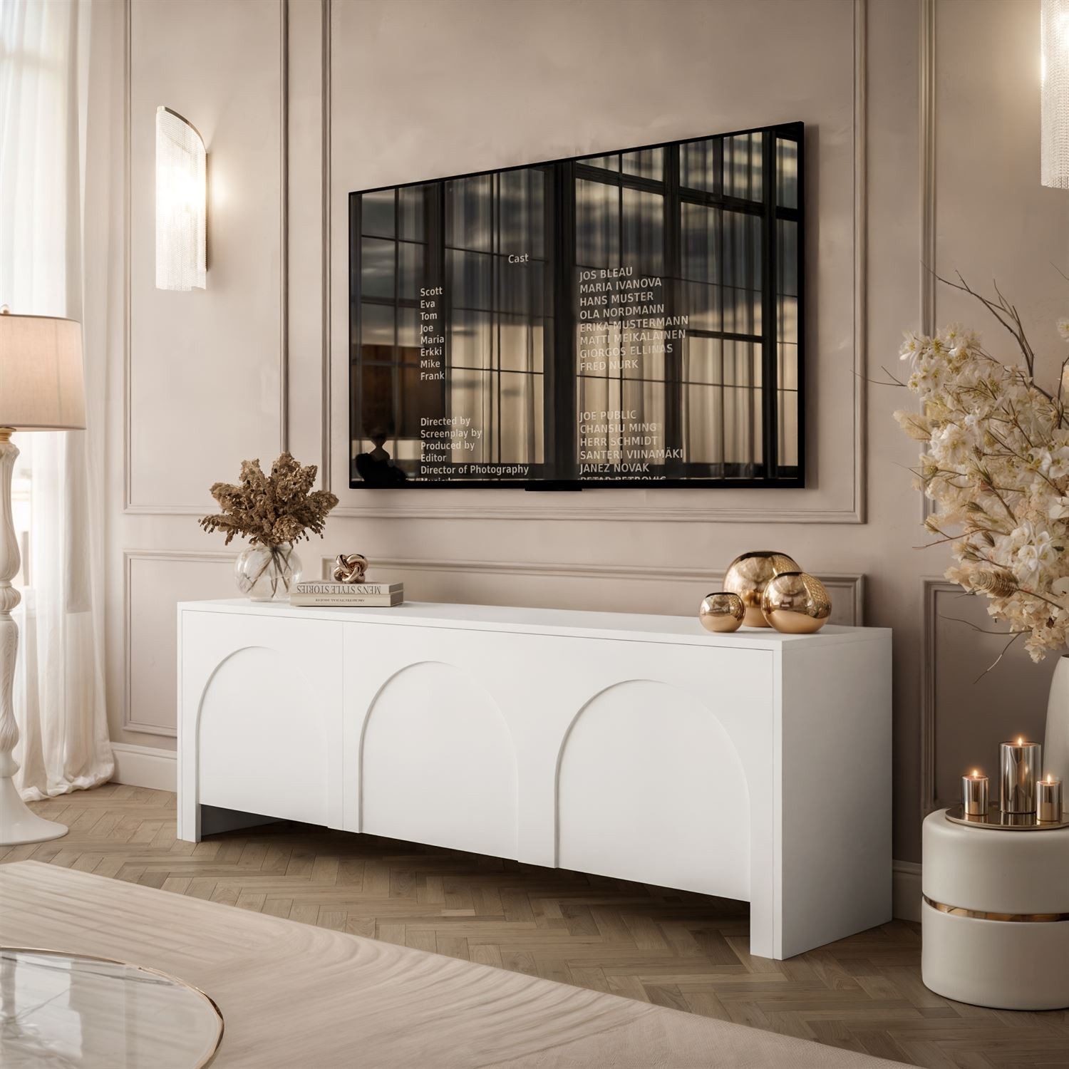 Lookway Lowboard ARIADNA mit drei Türen (1x TV-Schrank), Breite: 154 cm günstig online kaufen