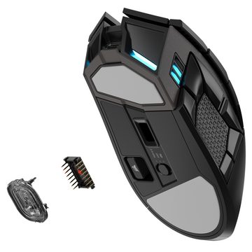 Corsair DARKSTAR WIRELESS Gaming-Maus (Bluetooth, 6-Tasten Seitencluster)