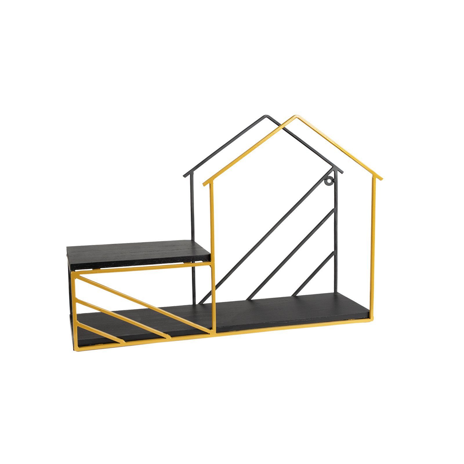 Karat Wandregal Tabor, Wohndekoration, 47x34x12 cm, Wohnregal, 3-tlg., Gefertigt aus Paulowniaholz