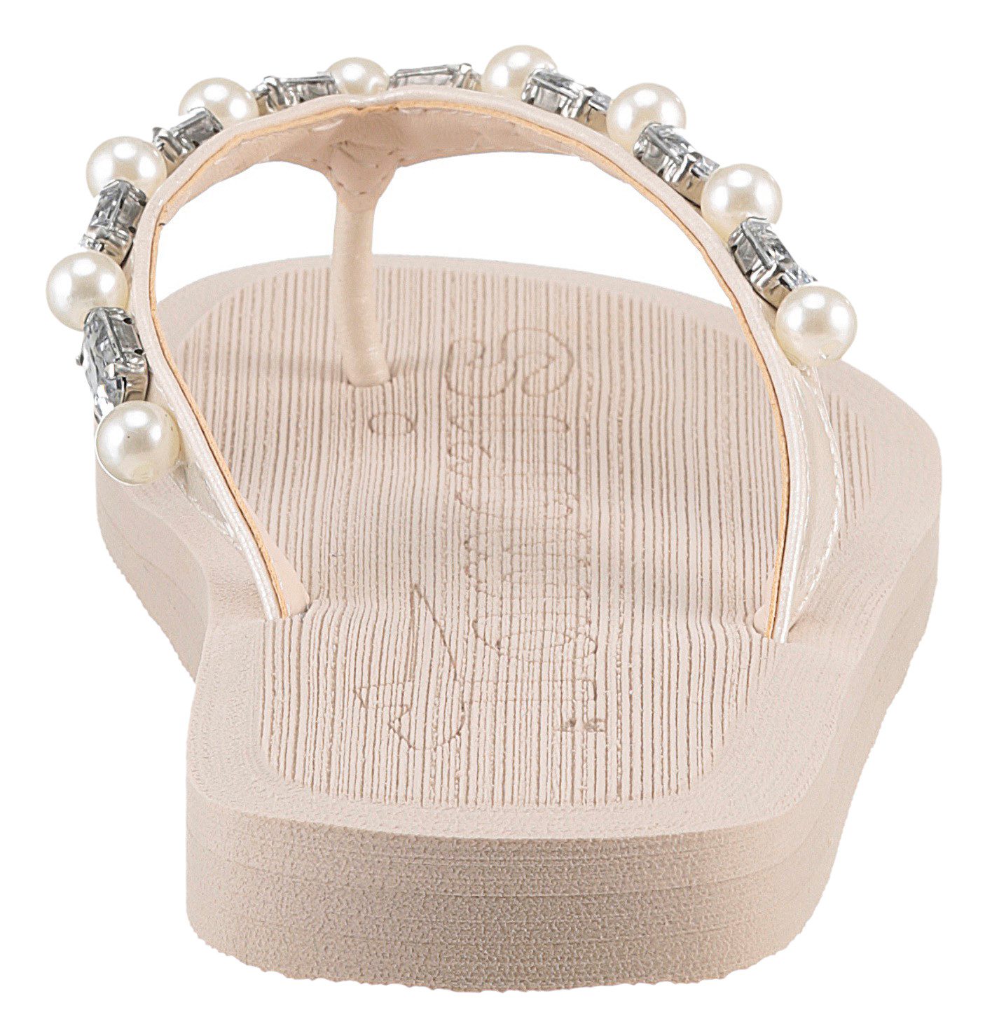 Tamaris Zehentrenner, Sommerschuh, Dianette mit Schmucksteinen und Zierperl günstig online kaufen