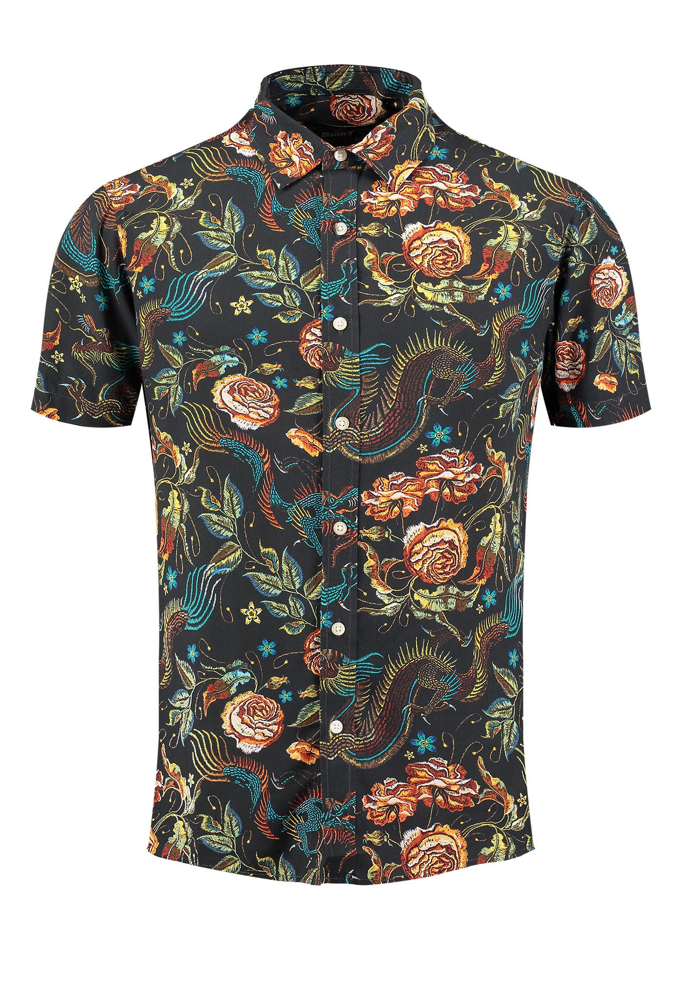 Key Largo Kurzarmhemd MSH KLDRAGON 1/2 allover printed (1-tlg)