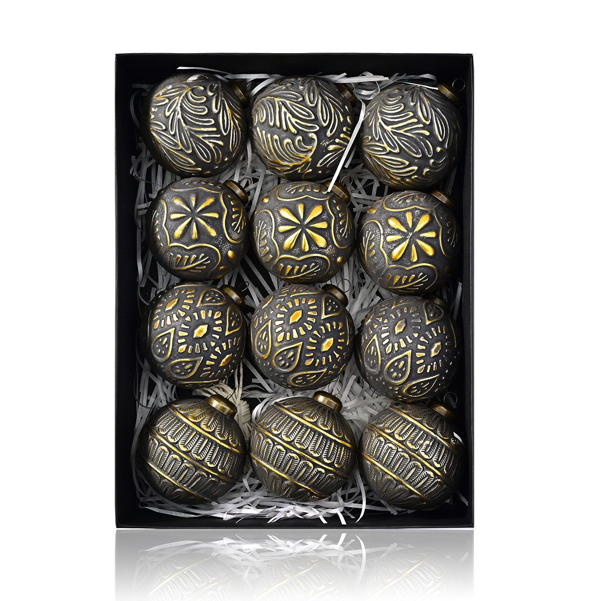 CLTYQ Weihnachtsbaumkugel 12 Stück Vintage-Weihnachtsschmuck für Baumschmuck 80 mm (12 St), Weihnachtskugel-Ornamente, Weihnachtsdekoration