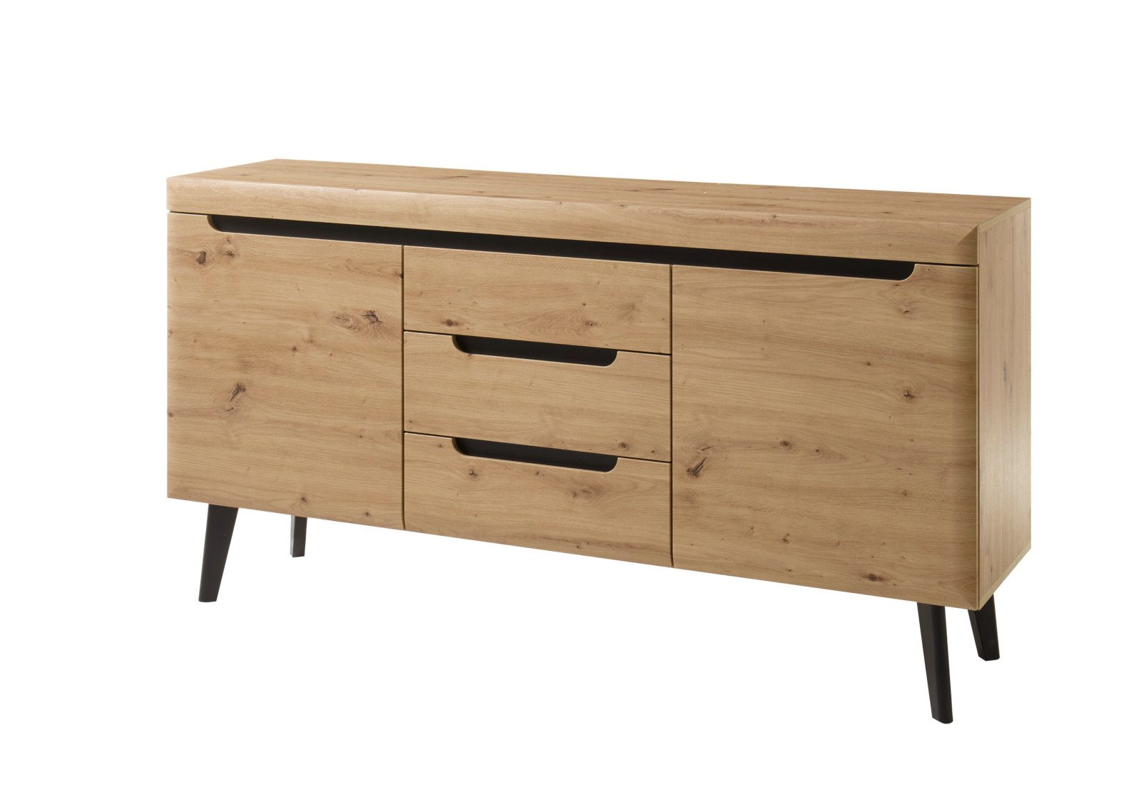 Furn.Design Sideboard Ronson (Anrichte in Eiche Artisan, 160 x 83 cm), skandinavisches Design