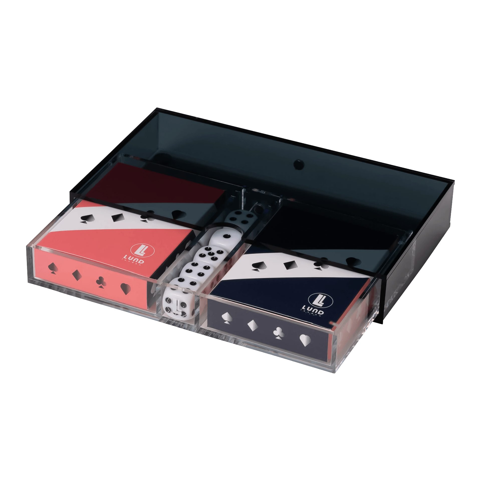 Lund Design House Spielesammlung Lund Design House, Acrylic Game, Spiel Cards Set, Kartenspiel