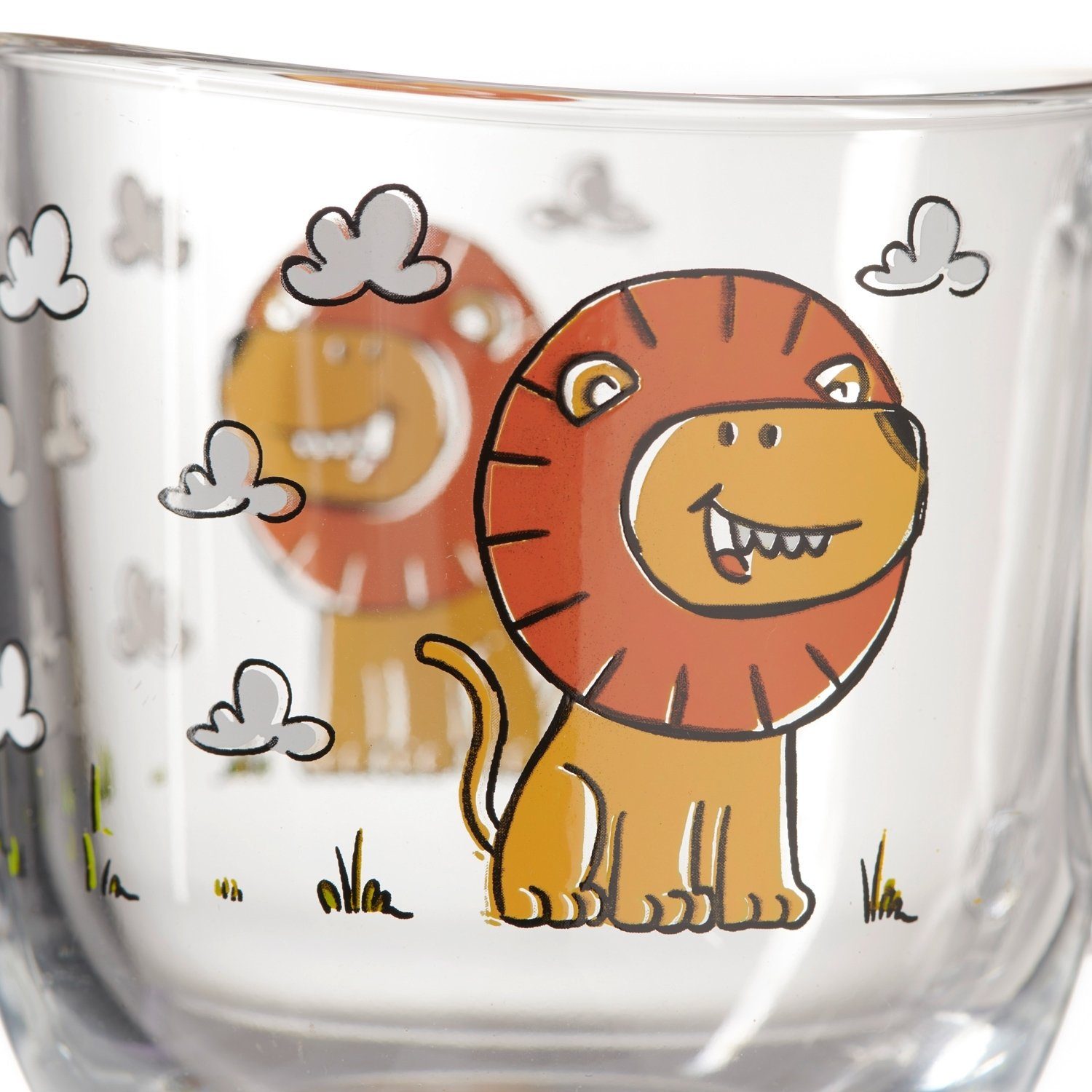 LEONARDO Tasse BAMBINI, Tasse, Transparent, Gelb, Orange, 280 ml, Glas