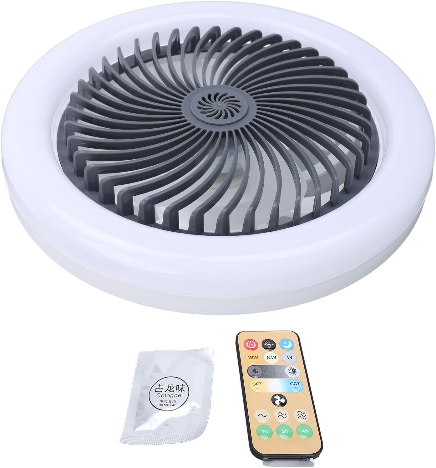 FELIXLEO Akku-Standventilator Deckenventilator mit Licht E27 Dimmbar 3 Stufen