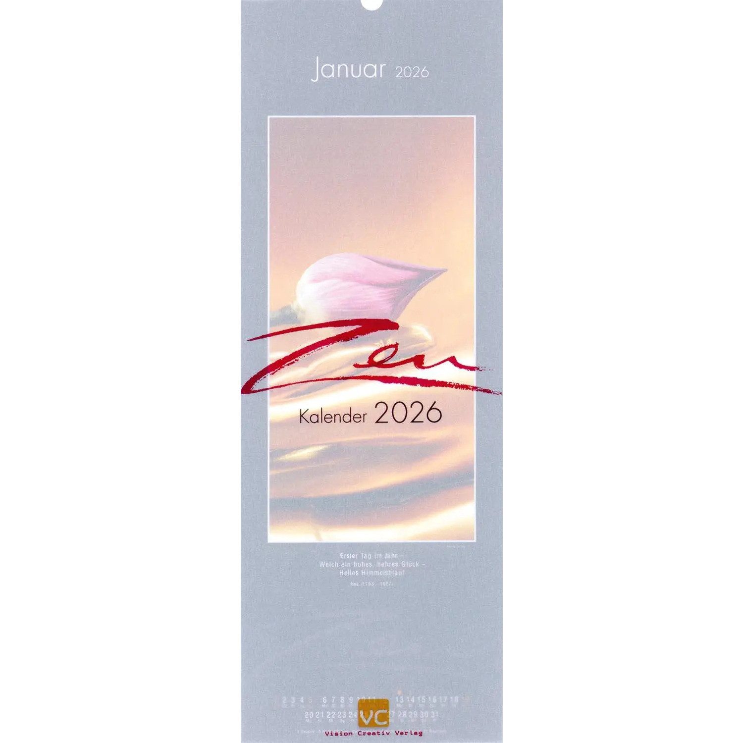 Vision Wandkalender Zen-Kalender 2026