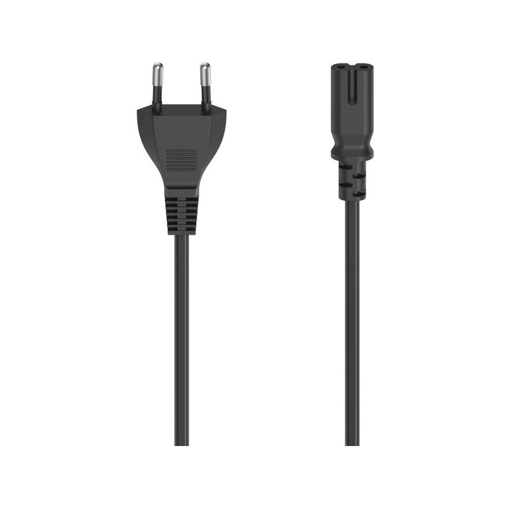 Hama Netzkabel 1,5m Euro-Stecker 2-pol. schwarz Netzkabel
