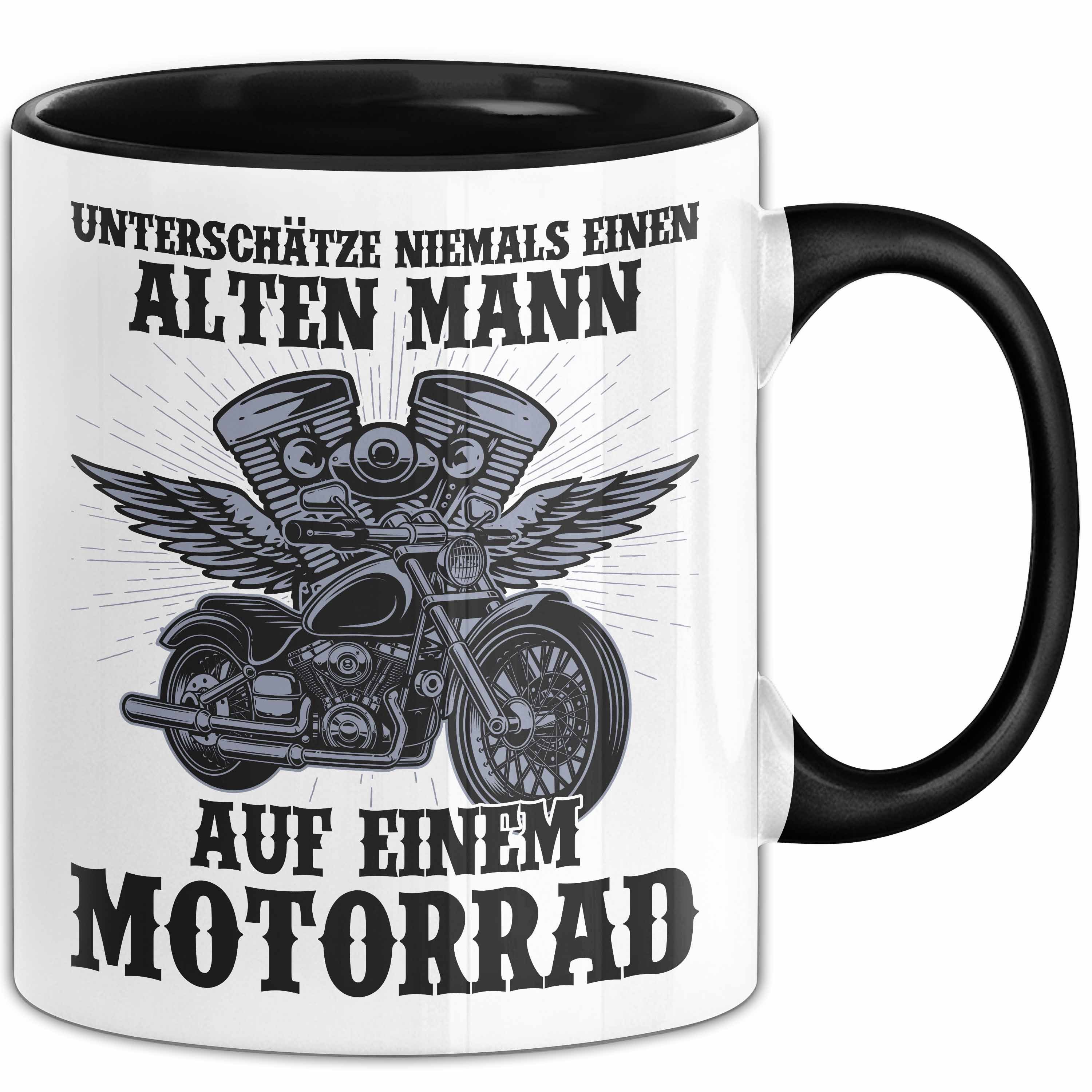 Trendation Tasse Motorradfahrer Geschenk Tasse Kaffee-Becher Motorrad Spruch Unterschät