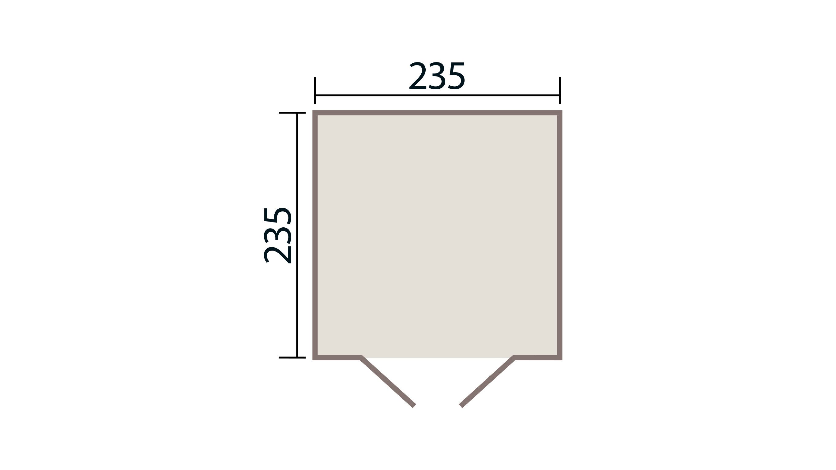 weka Gartenhaus Lugo 3, BxT: 239x242 cm, 19mm 235x235