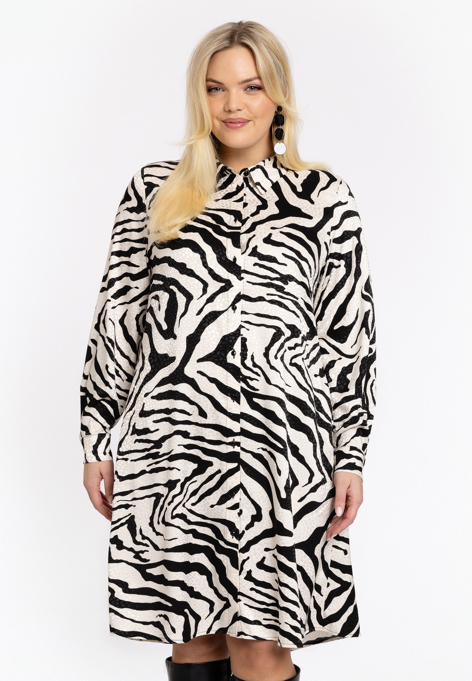 A-Linien-Kleid Damen Kleid mit Druck