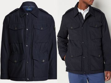 Ralph Lauren Winterjacke Polo Ralph Lauren Troops Lined Field Jacket Military Oxford Jacke Blou