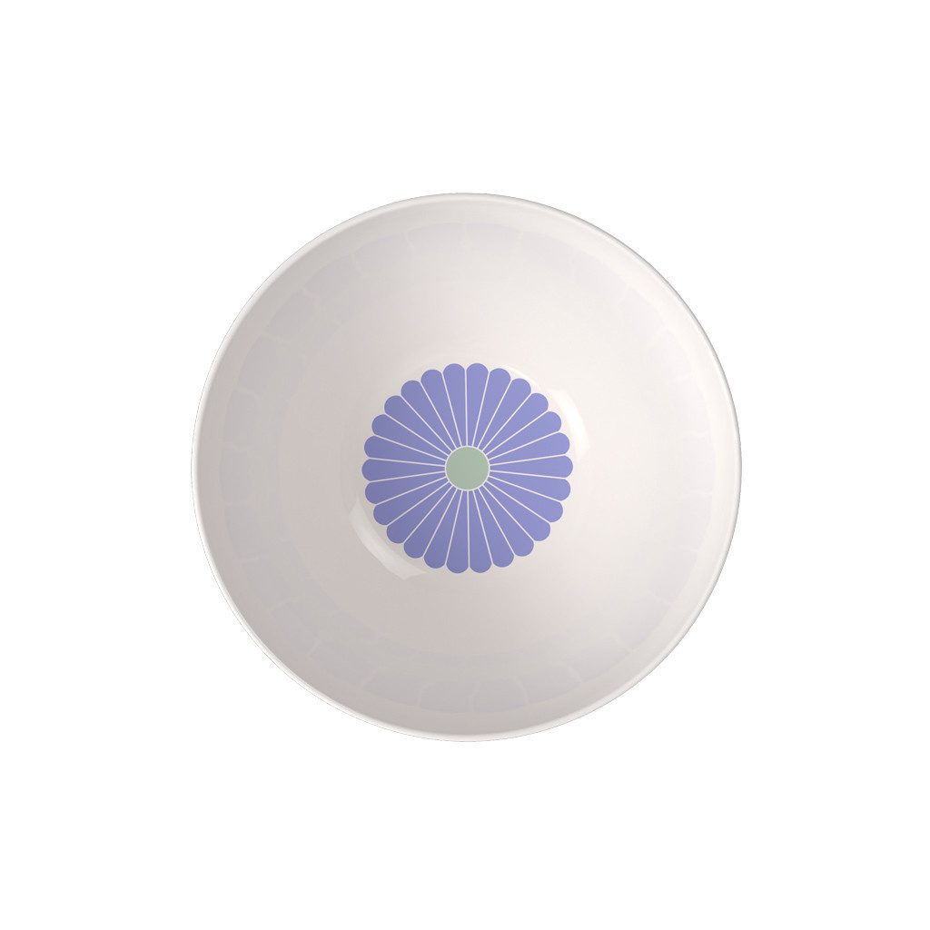 Villeroy & Boch Salatschüssel Fleur couleur Salat-/Servierschüssel 24x24x12cm, Porzellan, (1-tlg), Premium Porcelain, mikrow.- & spülm.sicher, Made in Germany
