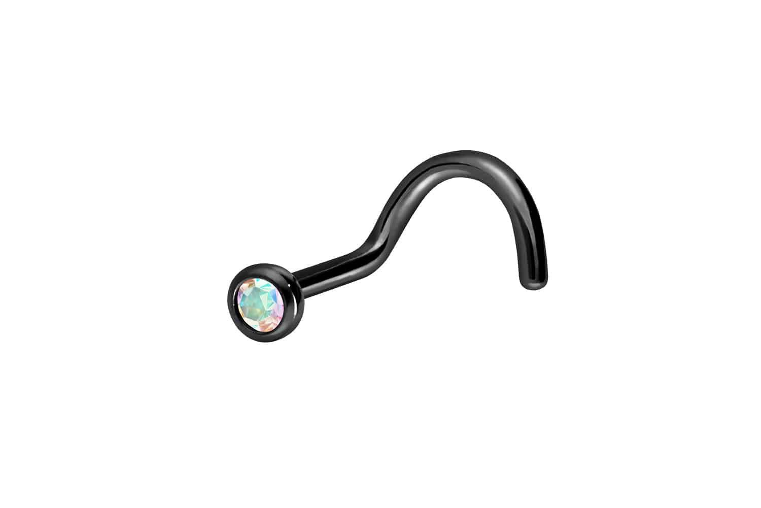 PIERCINGLINE Nasenpiercing Chirurgenstahl Nasenstecker Spirale KRISTALL günstig online kaufen