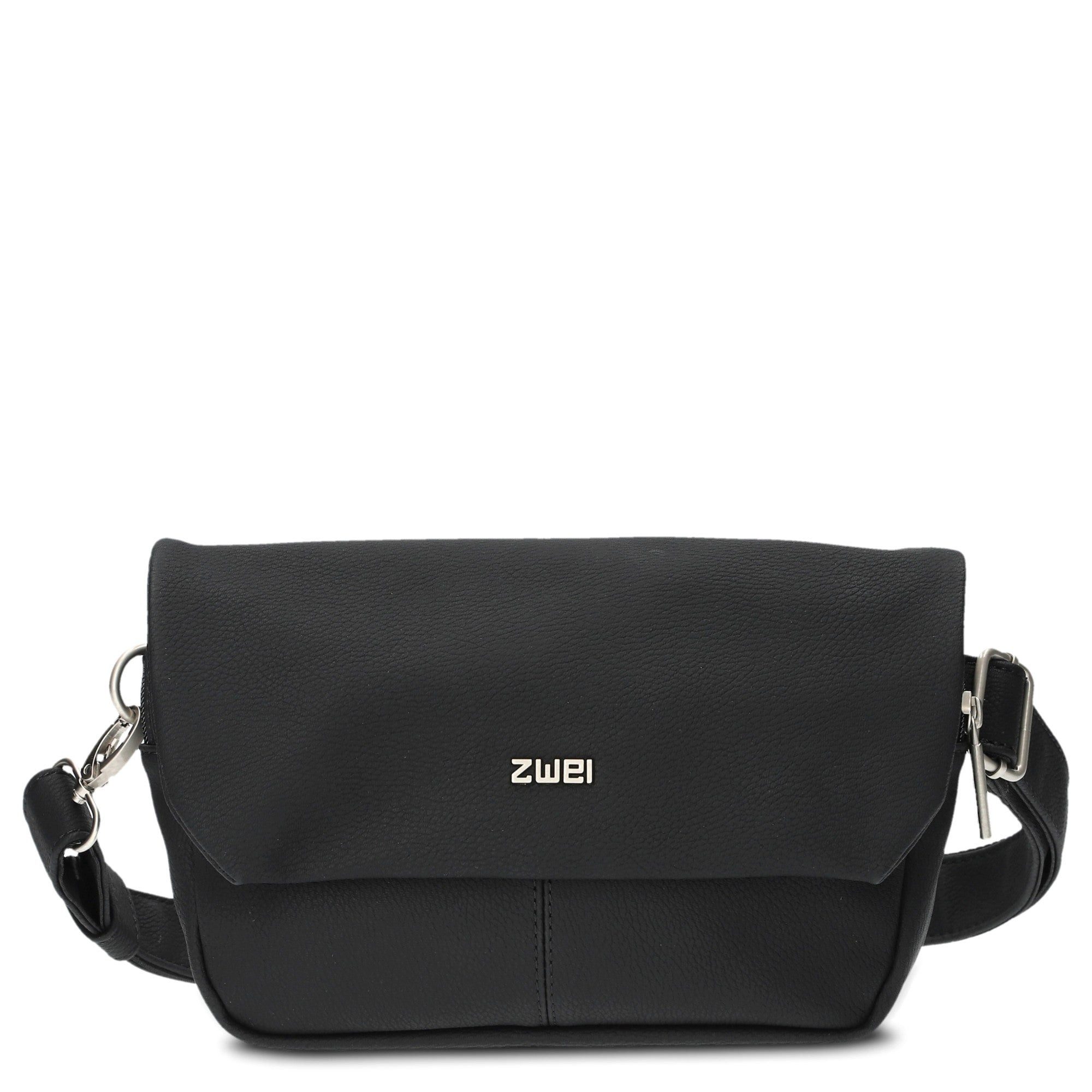 Zwei Umhängetasche Mademoiselle MH40 - Umhängetasche 25 cm (nubuk-black)