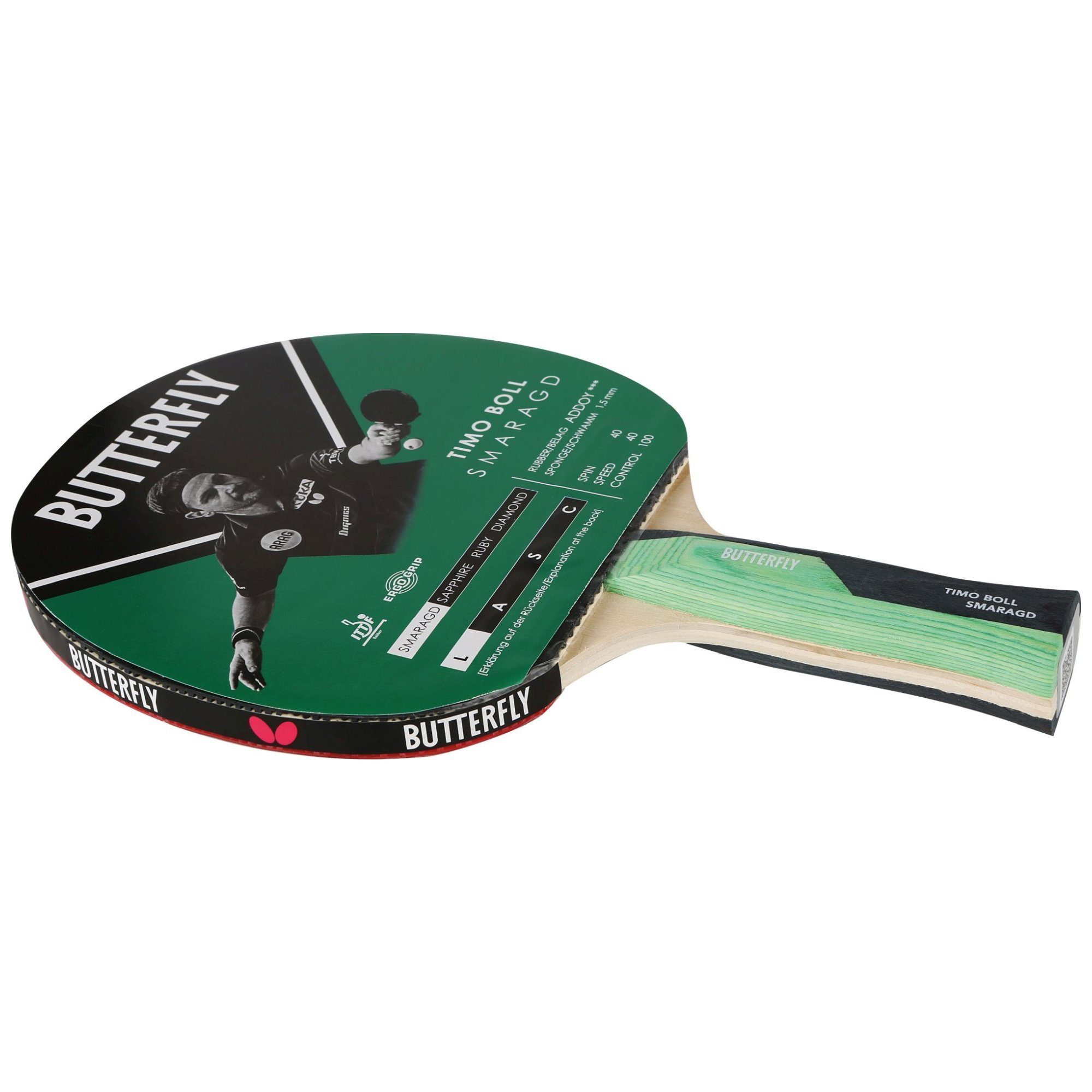 Tischtennisschläger Butterfly Timo Boll Smaragd Tischtennis-Schläger