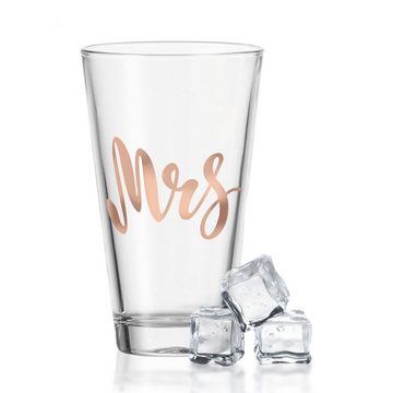 GRAVURZEILE Glas Leonardo Wassergläser im Set mit UV-Druck im - Mr. & Mrs., Glas, - Valentinstaggeschenk für Sie & Ihn
