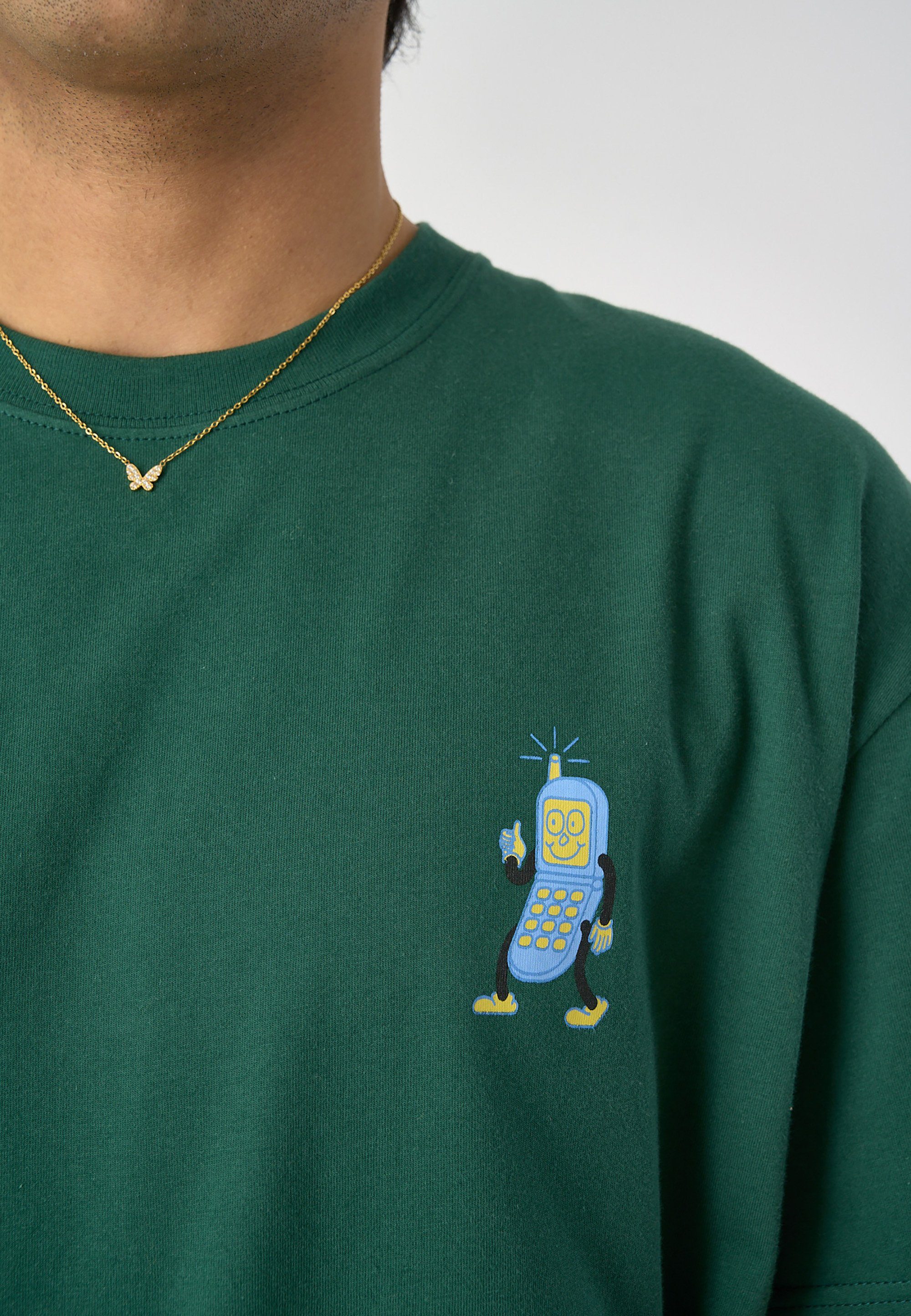 Cleptomanicx T-Shirt Profi mit grün lockerem Schnitt