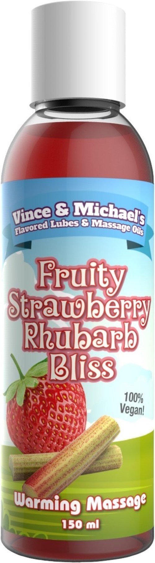 Vince & Michael´s Gleitgel 150 ml - VINCE & MICHAEL's Warming Fruity Strawberry Rhubarb Bliss 15
