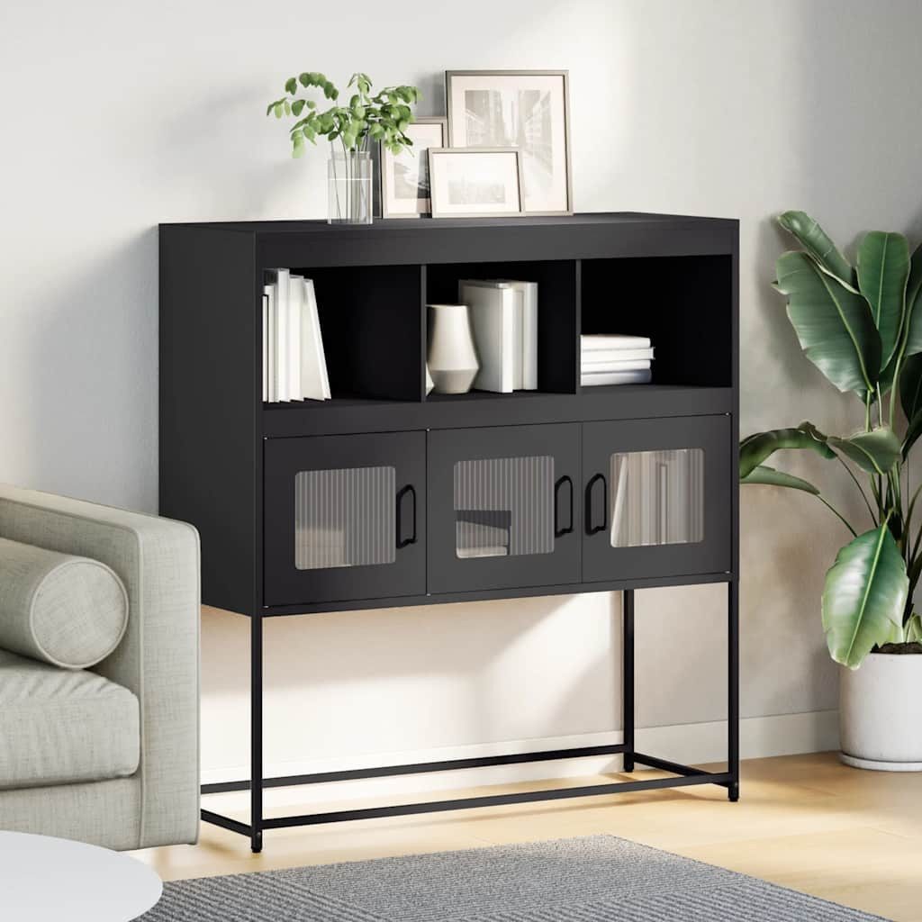 vidaXL Sideboard Sideboard Schwarz 100,5x39x107 cm günstig online kaufen