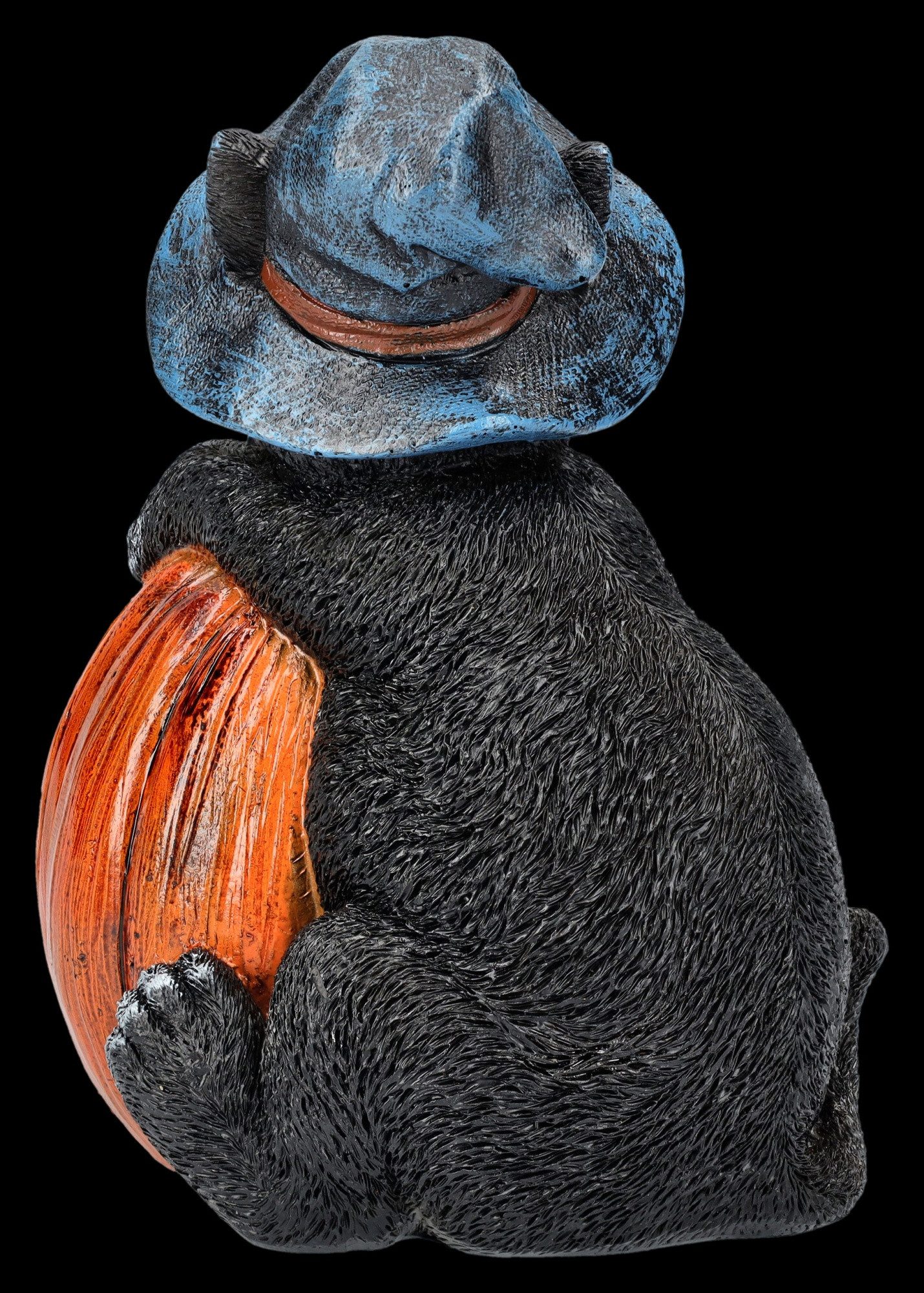 Figuren Shop GmbH Tierfigur Katzenfigur Zauberer mit Kürbis - Trick or Treat - Fantasy Tierfigur – Bild 5 von 5