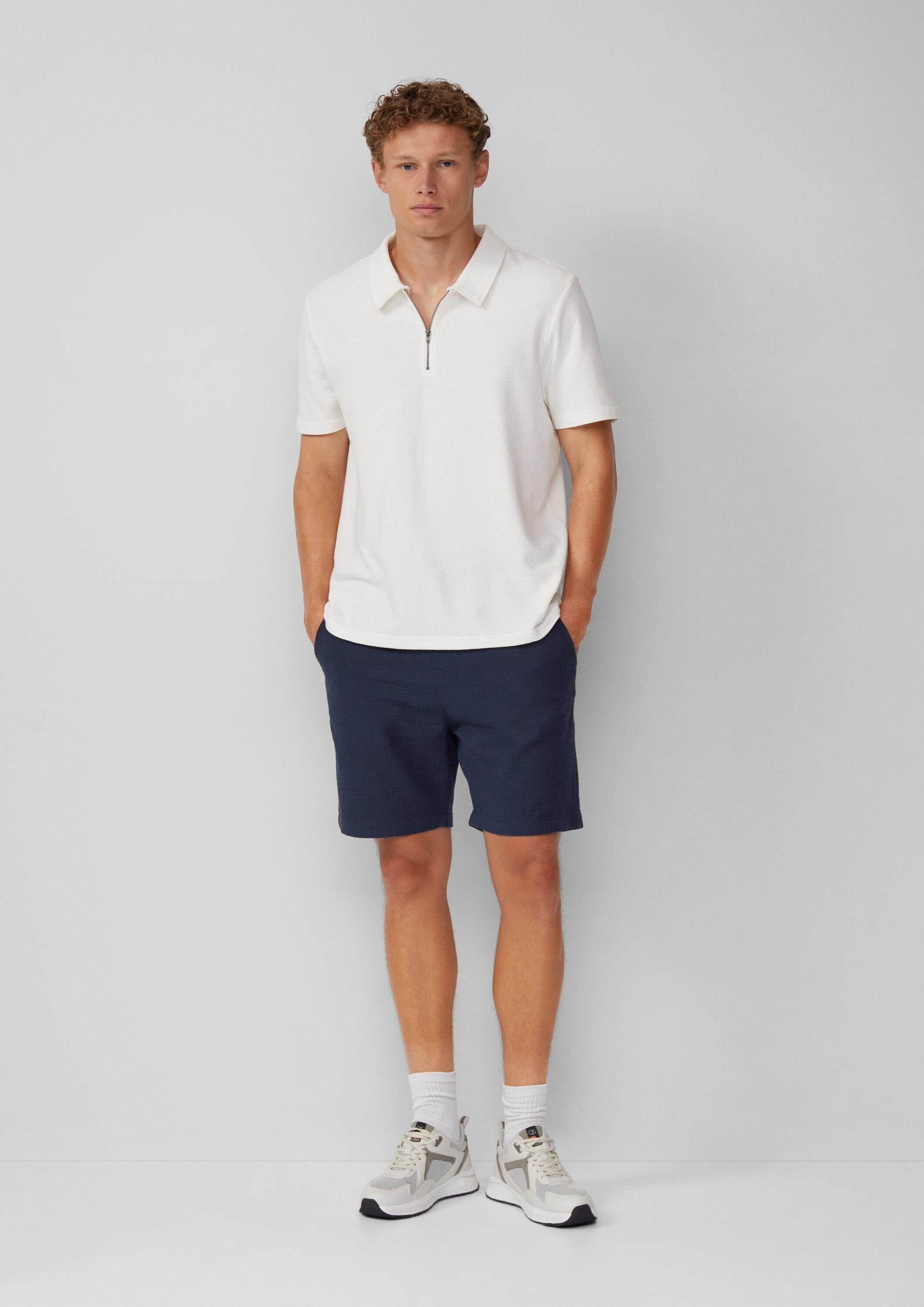 QS Shorts Bermuda Shorts aus Strukturkrepp