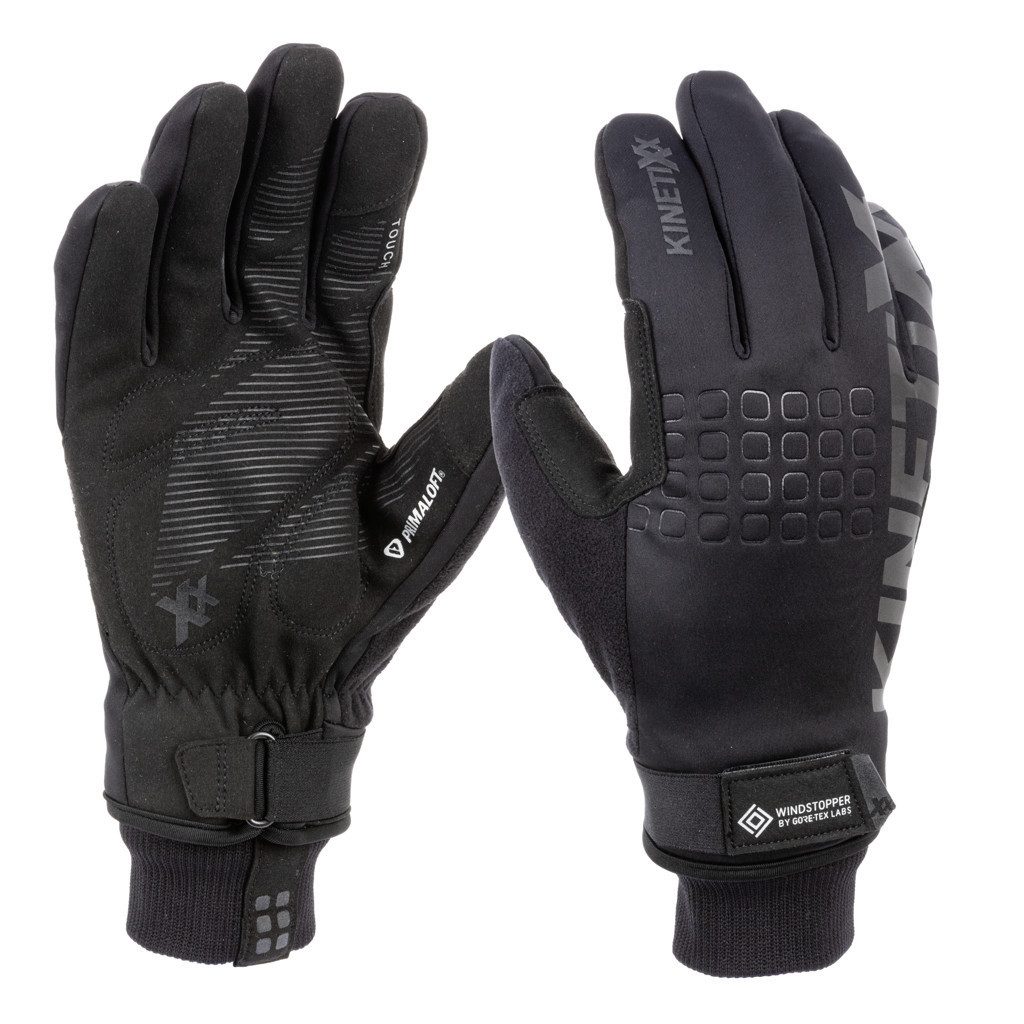 Kinetixx Fahrradhandschuhe KinetiXx Layne, Warmer Winter-Fahrradhandschuh (in Schwarz und Olive) Grip, Winddicht, Touchscreen kompatibel, Nachhaltig, Warm, gedämpft