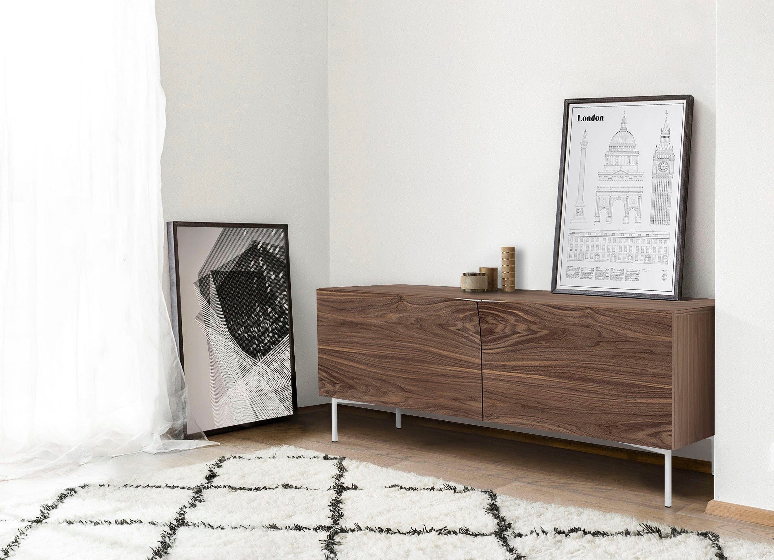 Woodman Sideboard, Kommode mit Holzfurnier aus Nussbaum, Breite 120 cm, FSC®