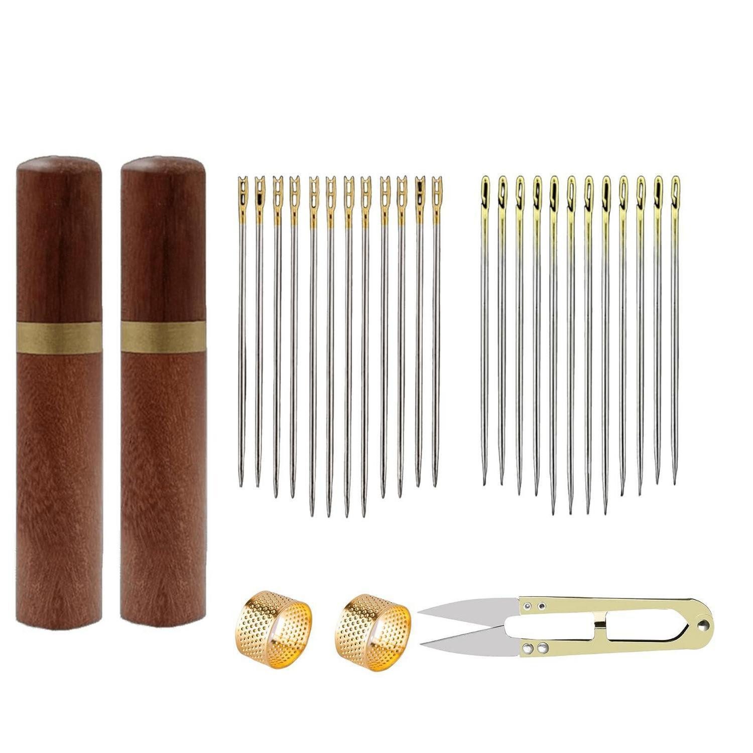 LuxusKollektion Nähnadeln Nähnadel Set 75tlg Selbstfädeln mit Zubehör, 72 St.