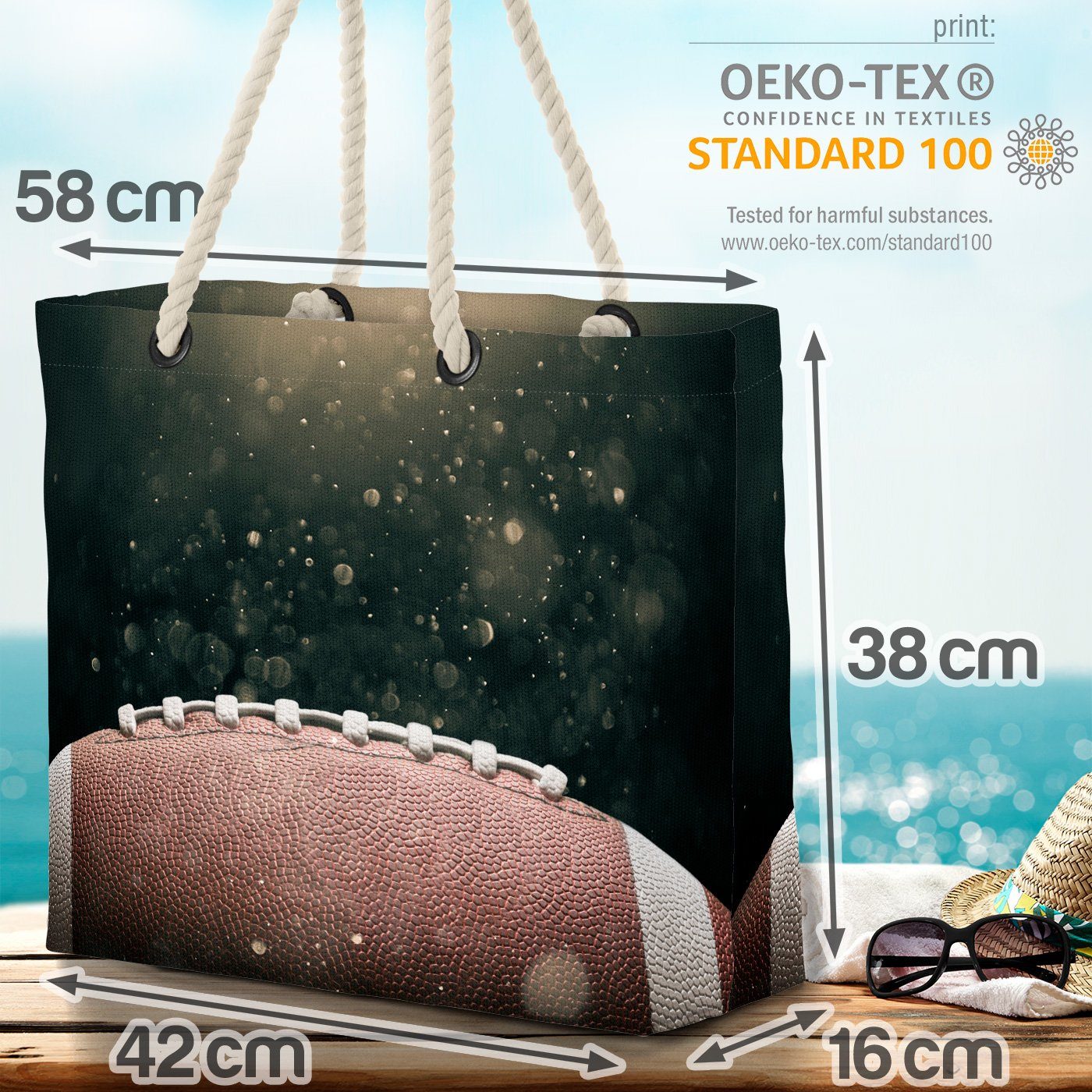 VOID football American Sport football (1-tlg), Sportler Ball Ball Li Sport Strandtasche American