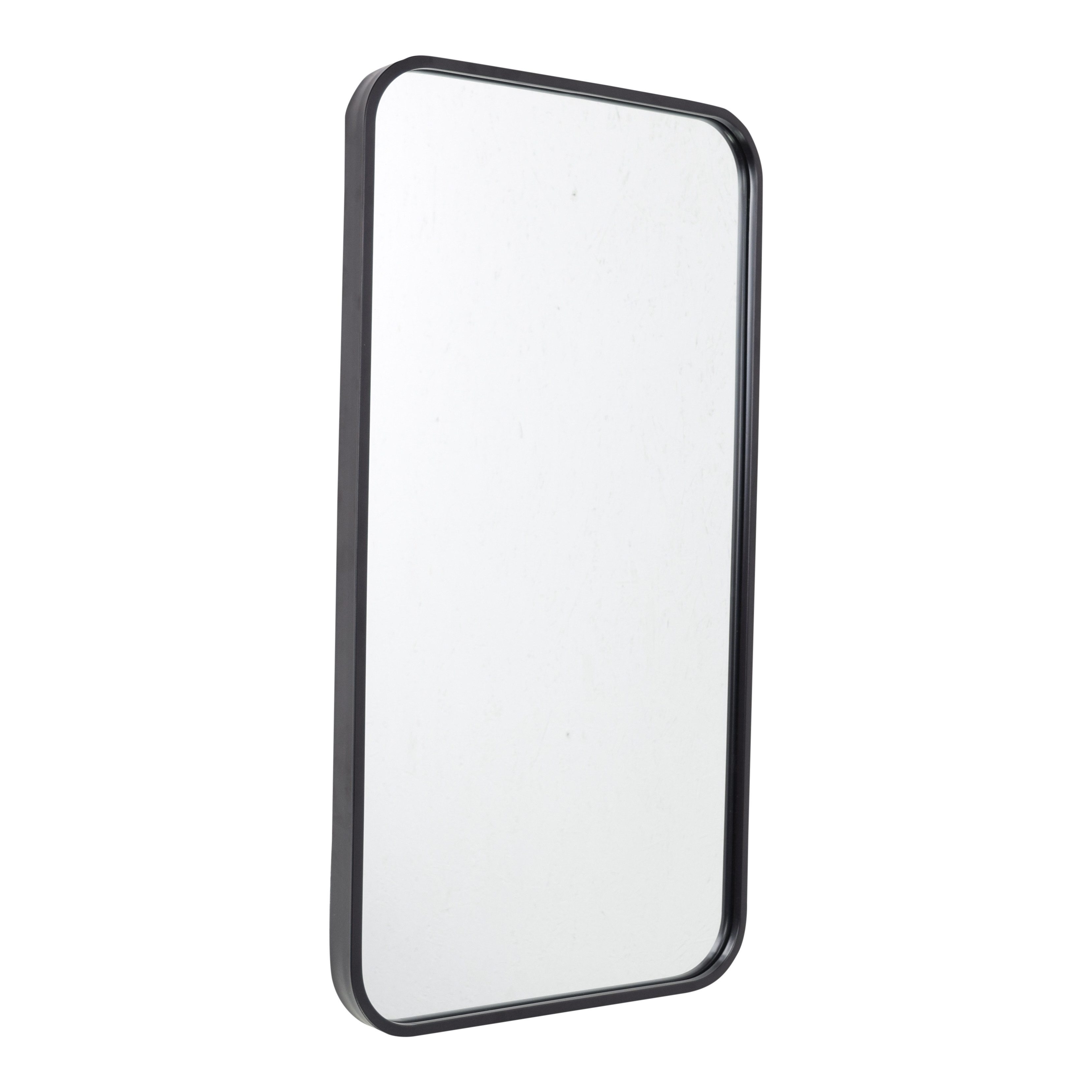 Fragix Wandspiegel Fragix Boston Wandspiegel rechteckig Schwarz - Metall - 75x40cm