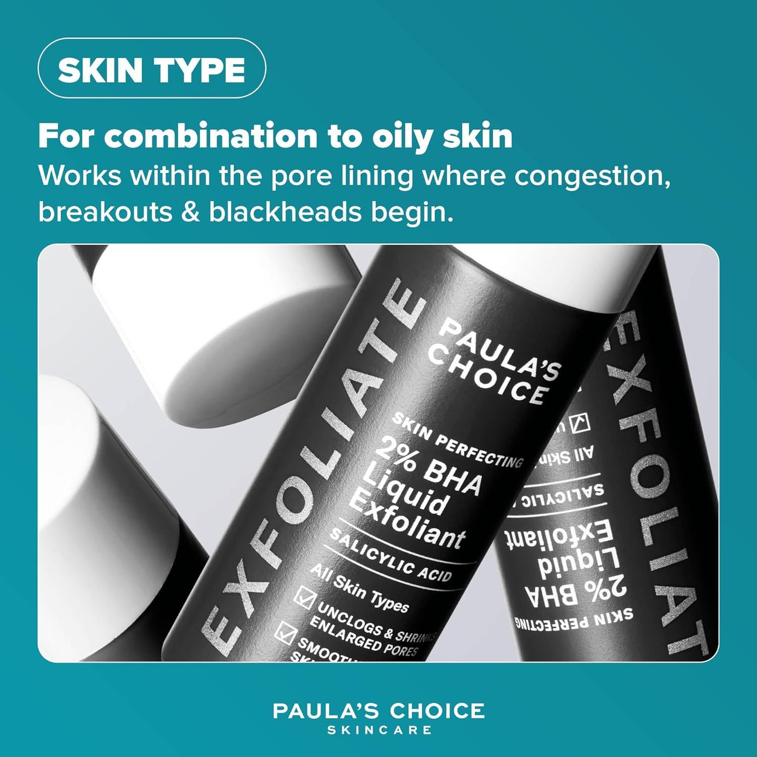 Paula's Choice Gesichtspeeling SKIN PERFECTING 2% BHA Liquid Peeling mit Salicylsäure, Bekämpft Unreine Haut & Mitesser - Verkleinert Poren Sichtbar