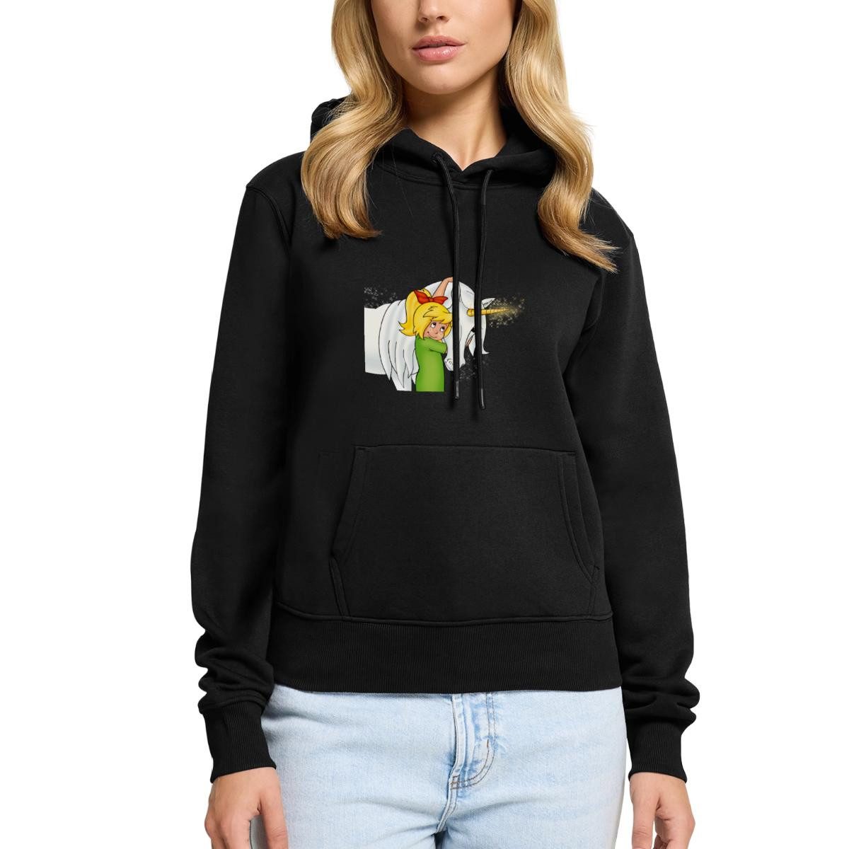 Hoodie Bibi Blocksberg Mit Einhorn Goldhörnchen Damen Premium Hoodie