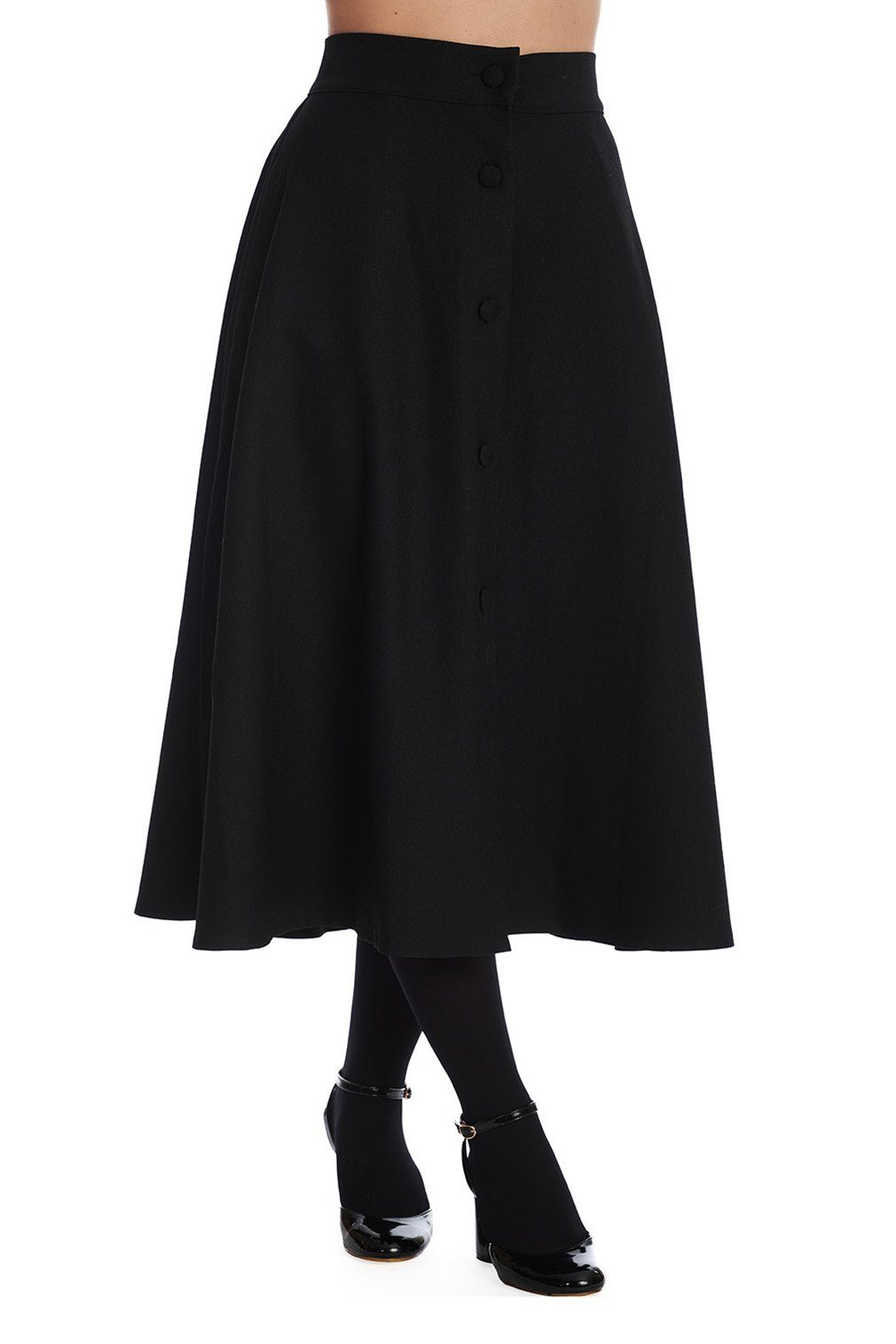 Banned A-Linien-Rock Book Worm Schwarz Retro Vintage Swing Skirt günstig online kaufen