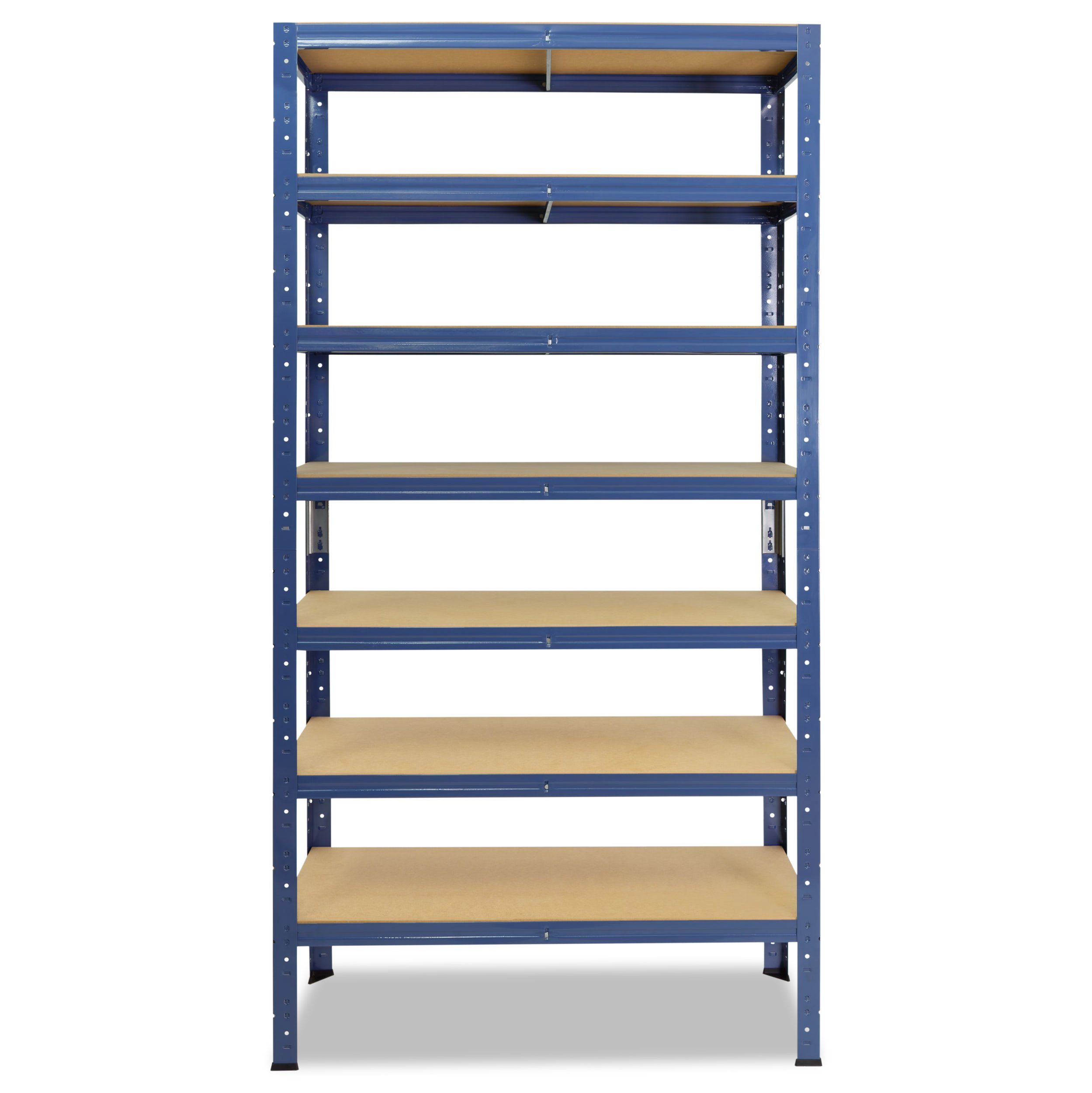 shelfplaza Schwerlastregal HOME, 230x23x50cm blau, mit Werkstattregal Lagerregal, mit als Kellerregal, Garagenregal, 125kg oder Metall Tragkraft Metallregal Steckregal Böden, 7