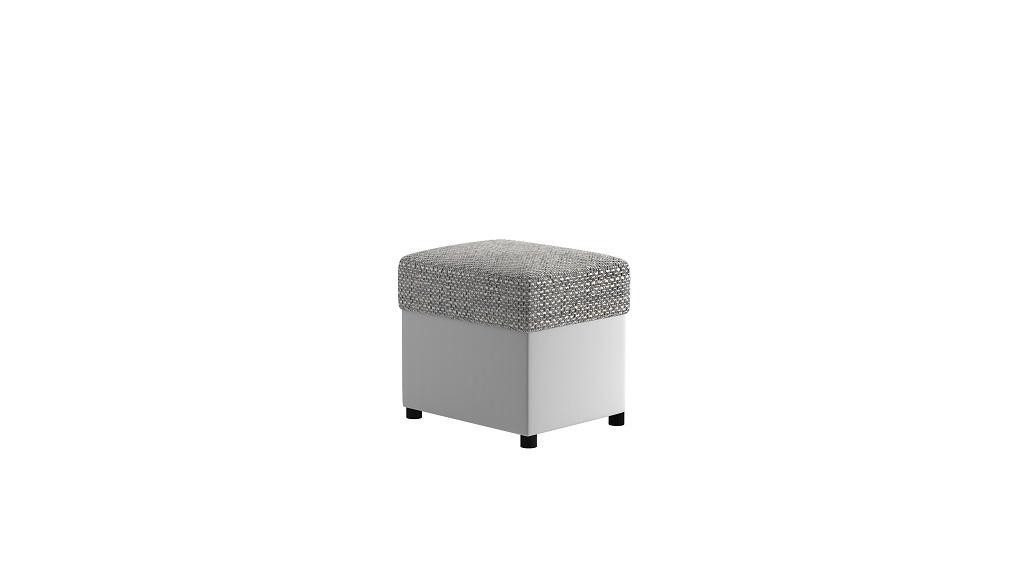 Xlmoebel Polsterhocker Hocker Fußablage Möbel Sitzbank Textil Grau Design (1 St., Hocker), Made in Europa