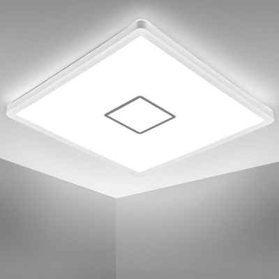 B.K.Licht Deckenleuchte »BKL1240«, LED Panel 29x29cm, Ultra-Flach (28 mm), 18 Watt, 2.400 Lumen, 4.000K Neutralweiß, Back-Light, eckig Farbe: Weiß
