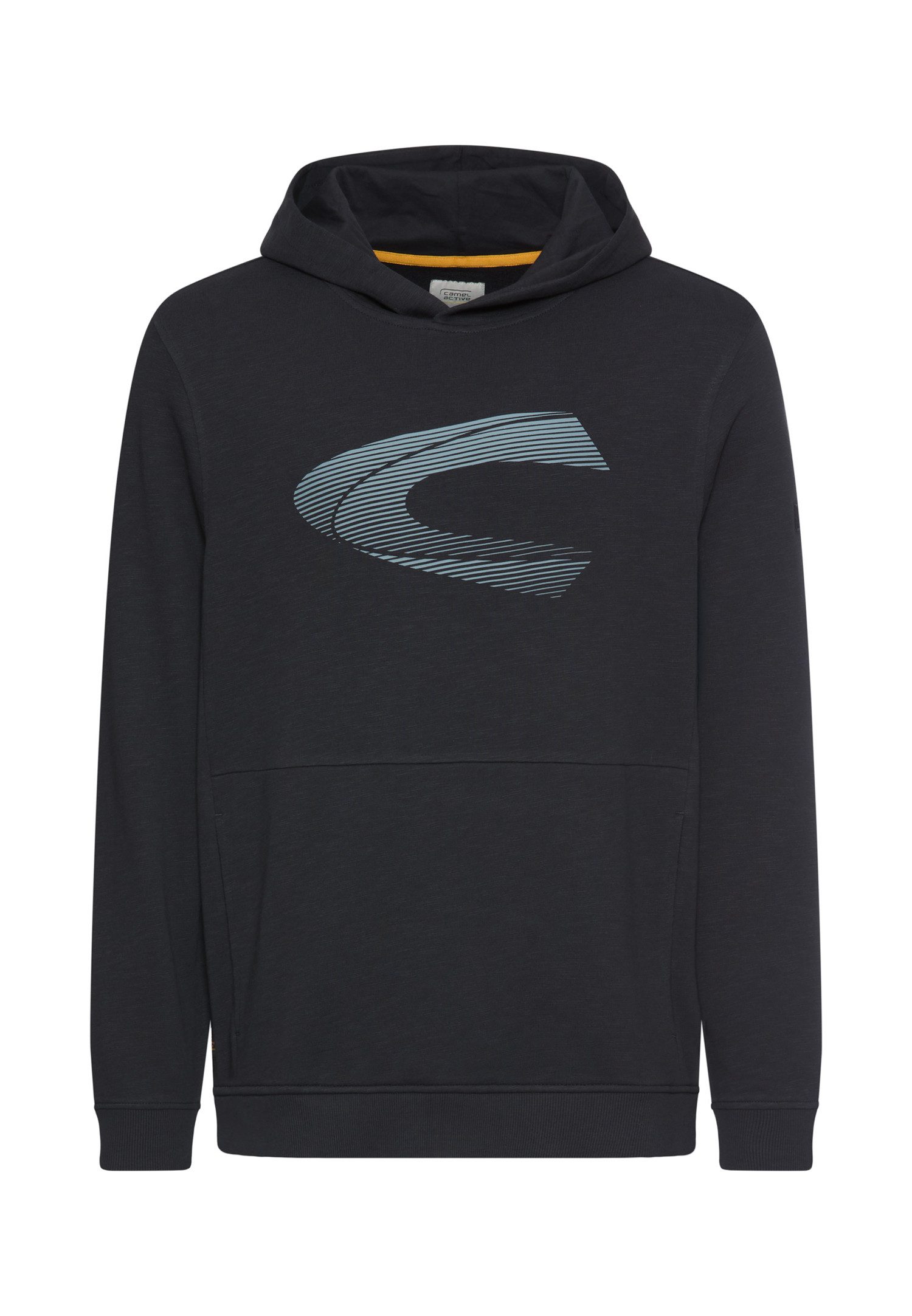 camel active Kapuzensweatshirt mit Kapuze, Logo-Print, Baumwolle