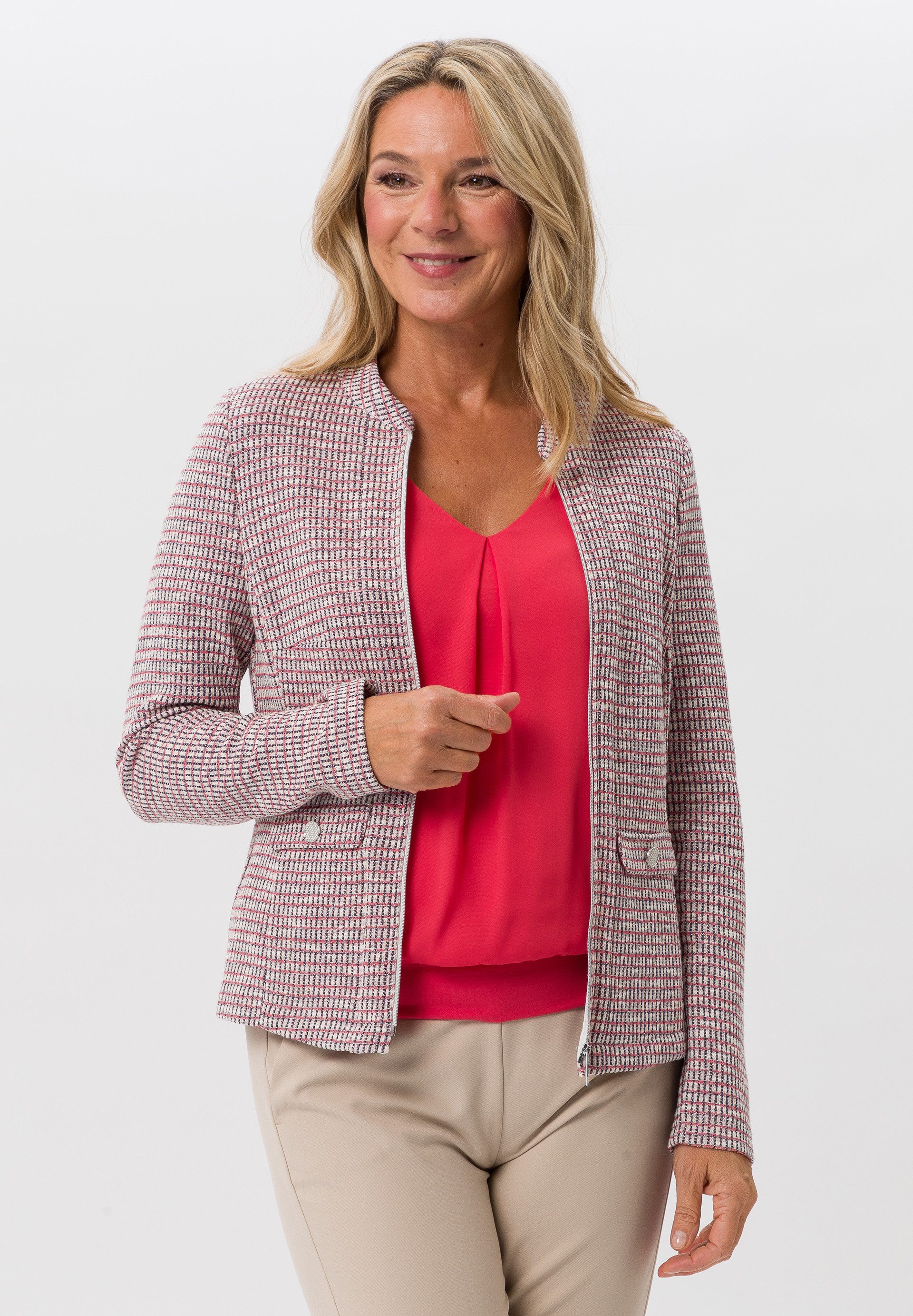 Strickjacke aus multicolor Strick