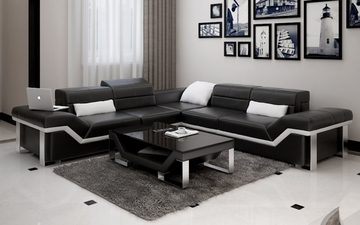 JVmoebel Ecksofa, Ledersofa Sofa Couch Wohnlandschaft Ecksofa Design Modern Sofa