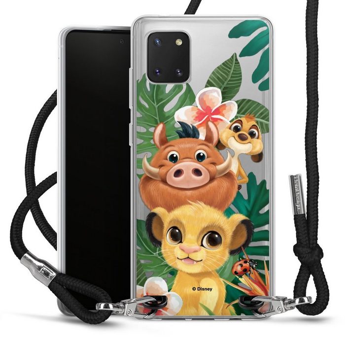 DeinDesign Handyhülle Timon und Pumbaa König der Löwen Disney Samsung Galaxy Note 10 lite Handykette Hülle mit Band Cover mit Kette