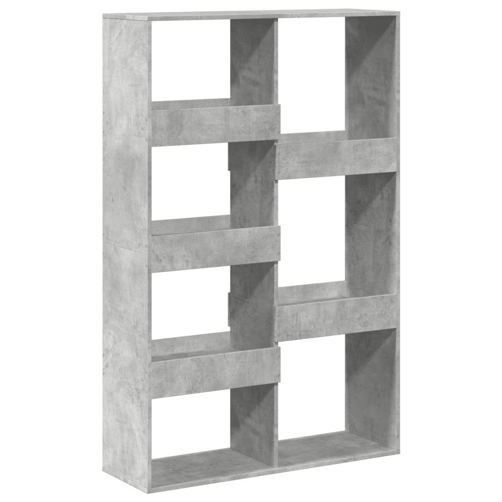 vidaXL Bücherregal Raumteiler Betongrau 100x33x155,5 cm Holzwerkstoff, 1-tlg.