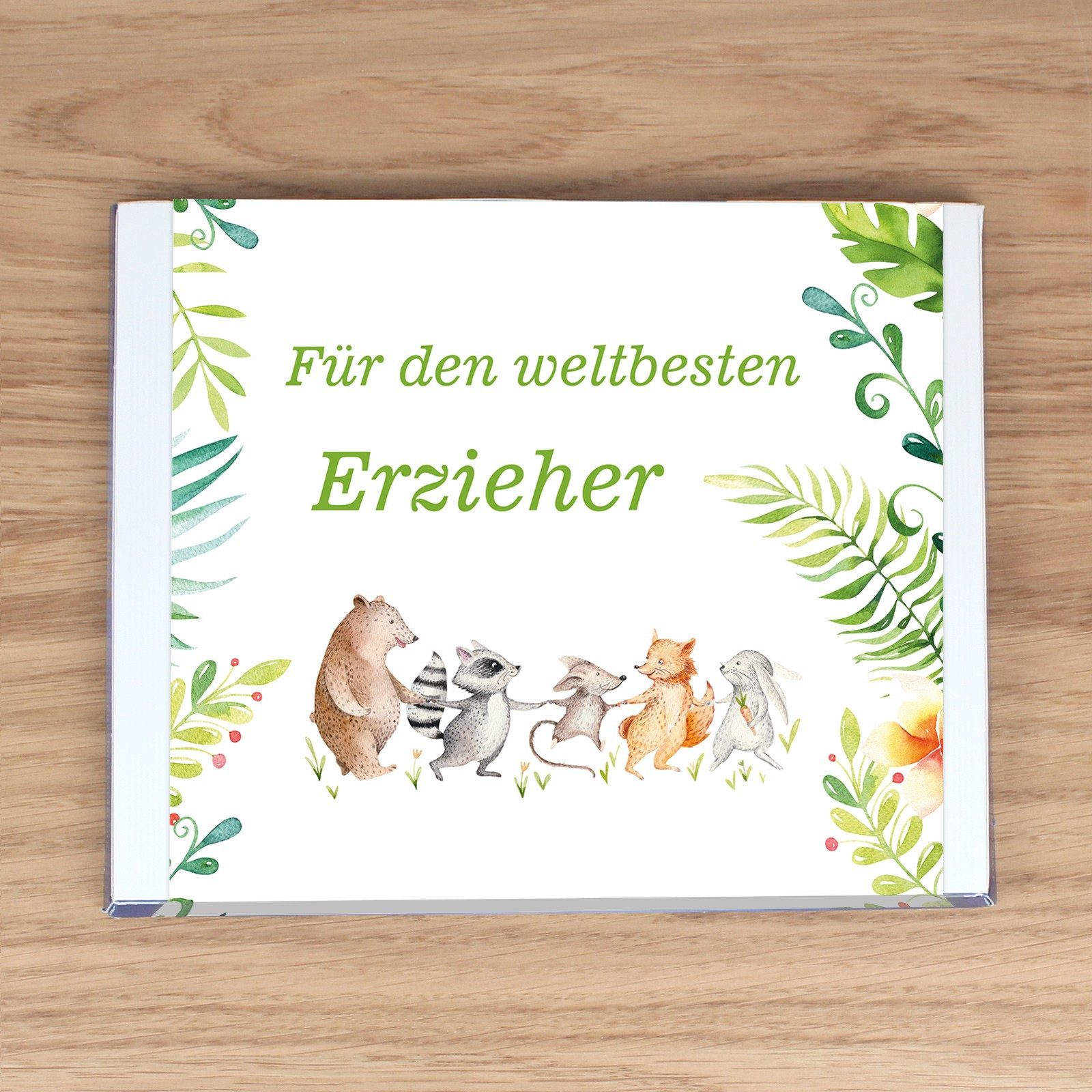 nikima Packpapier AUFKLEBER SET - Merci Danke Tiere Abschiedsgeschenk Kita Erzieher
