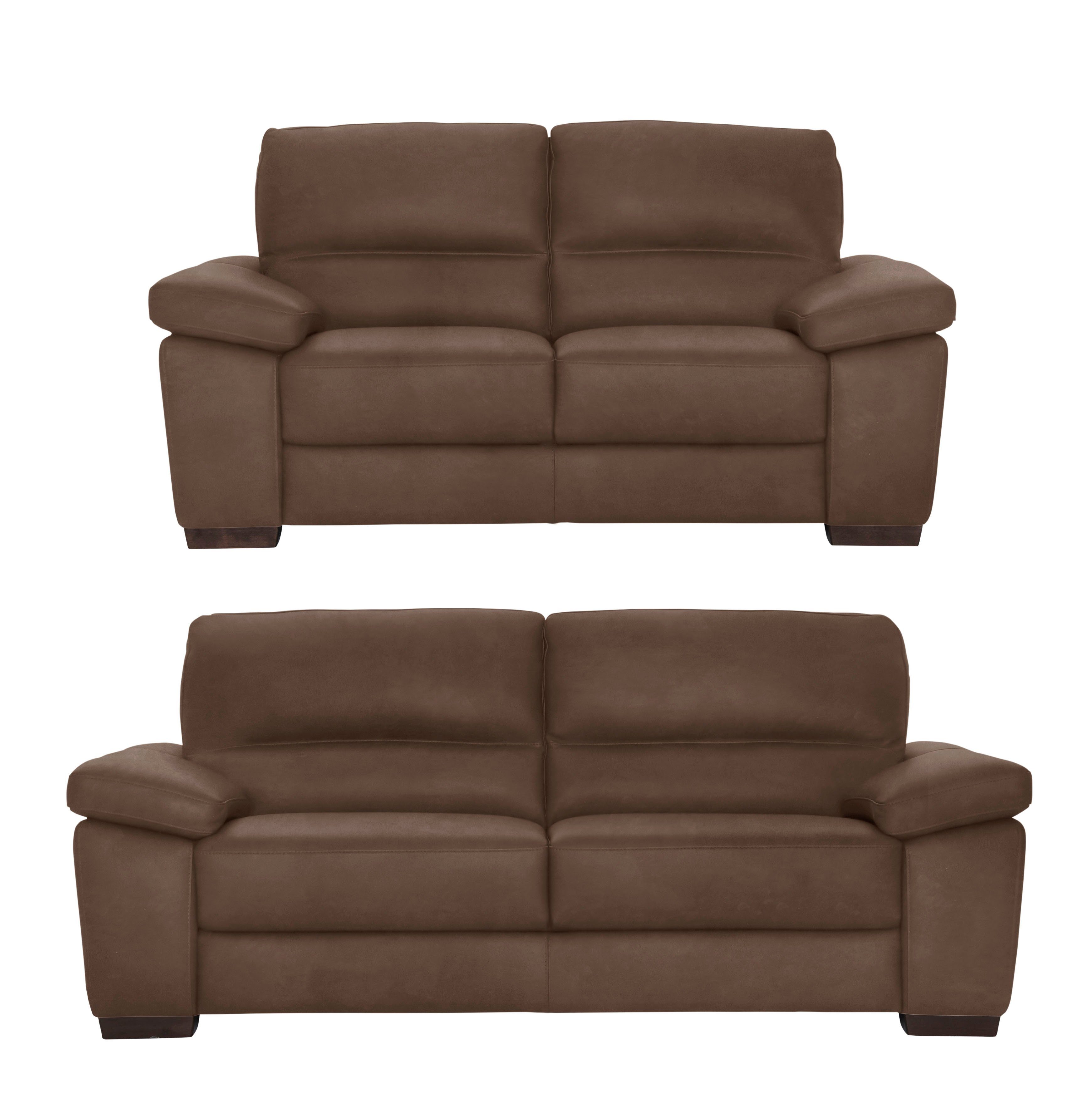 CALIA ITALIA Polstergarnitur Gaia, hochwertige Garnitur aus 2-Sitzer & 3-Sitzer im edlen Design, (Set, 2-tlg), aus pflegeleichtem Luxus-Microfaser Ginevra Hydro Care