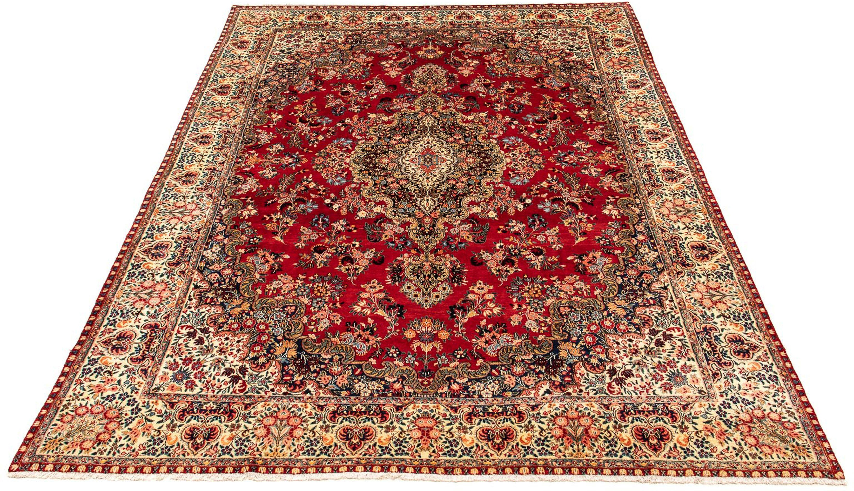 Orientteppich Perser - Classic - 392 x 308 cm - rot, morgenland, rechteckig, Höhe: 10 mm, Wohnzimmer, Handgeknüpft, Einzelstück mit Zertifikat