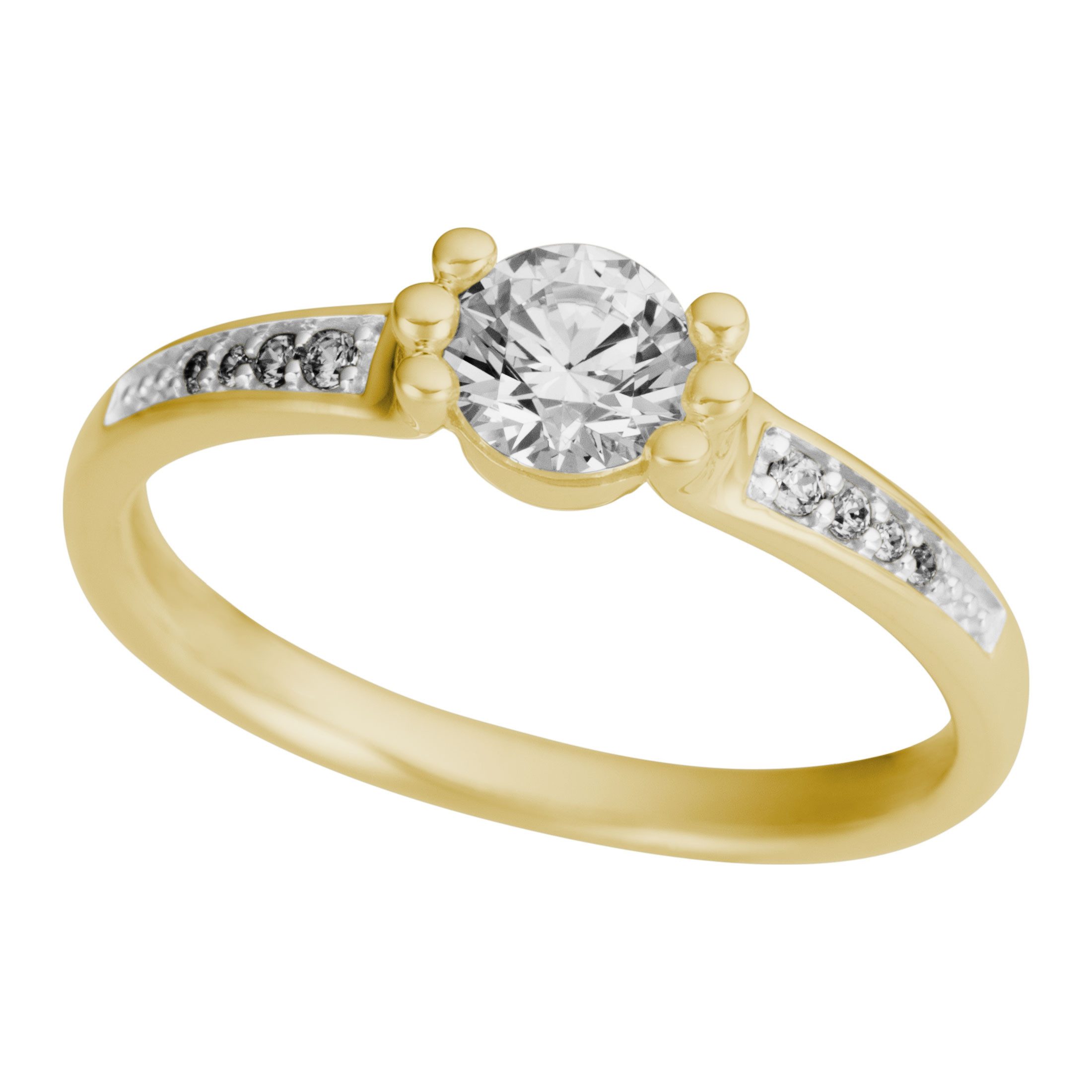 Firetti Fingerring Schmuck Geschenk Gold 375 Damenring Goldring Fantasie, mit Zirkonia (synth)