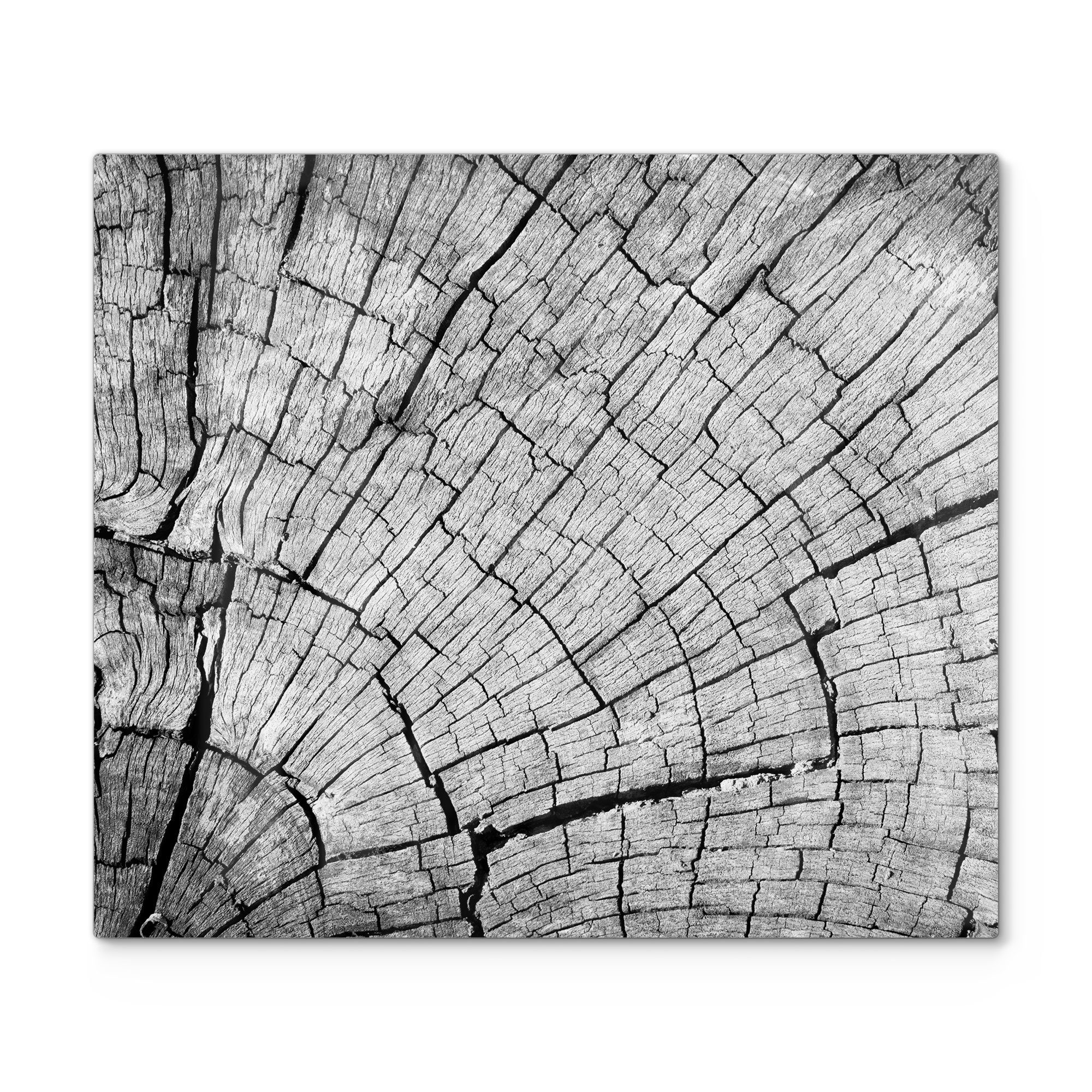 DEQORI Herdblende-/Abdeckplatte 'Gealterte Holzstruktur', Glas, (1 tlg), Glas Herdabdeckplatte Ceranfeld Herd